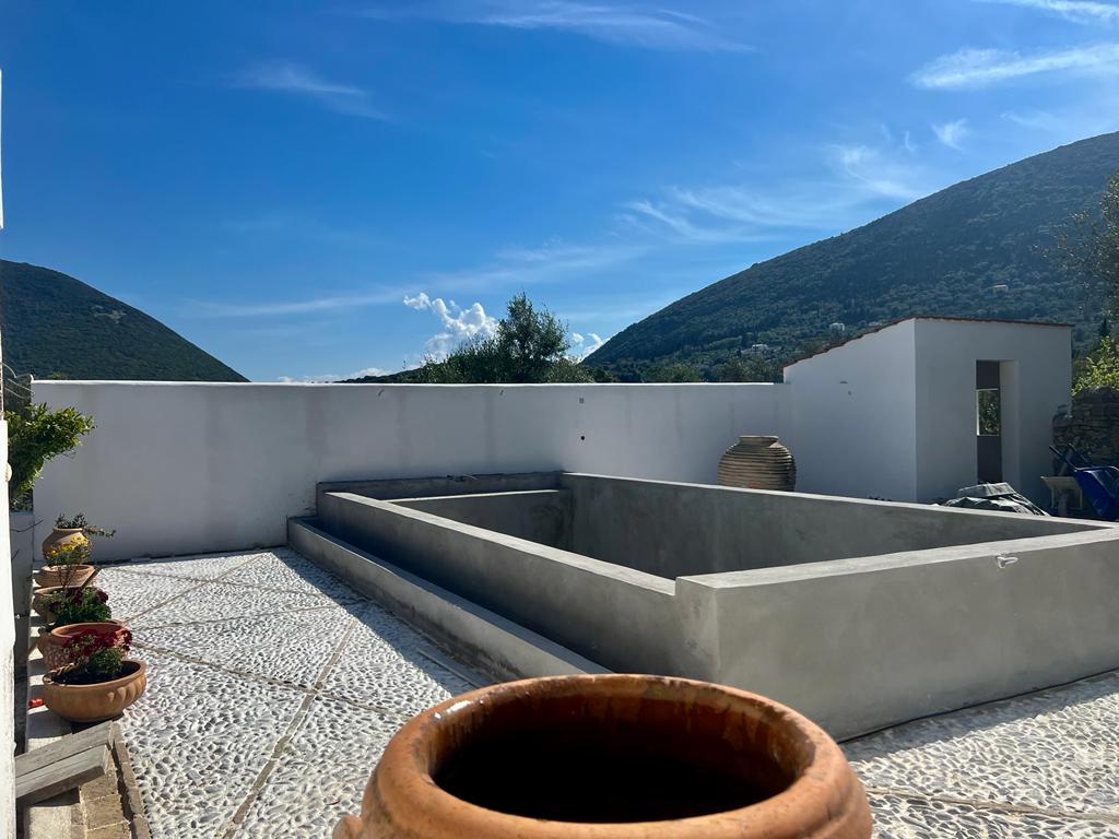Swimming pool of villa for rent on Ithaca Greece, Lahos