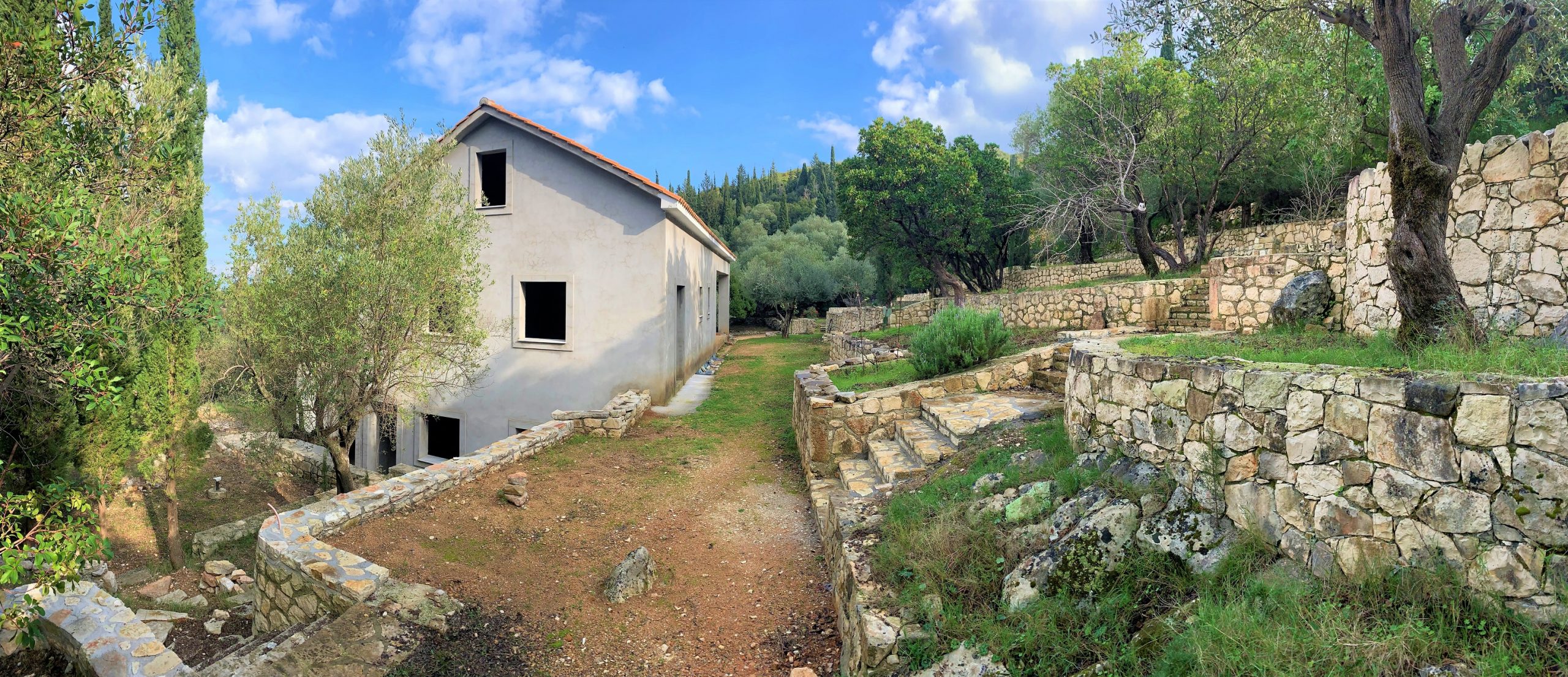 Exterior of house for sale on Ithaca Greece, Vathi