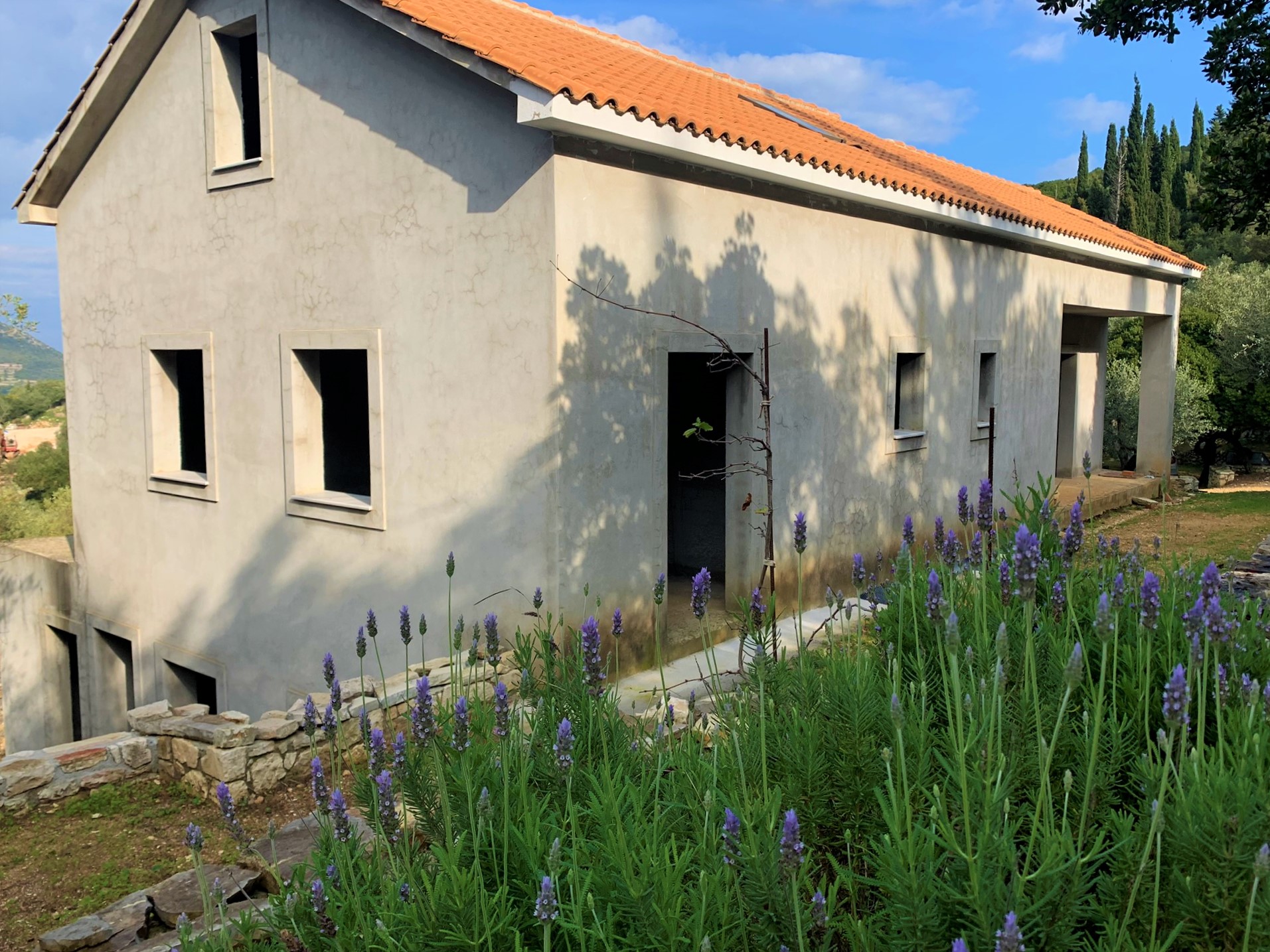 Exterior of house for sale on Ithaca Greece, Vathi