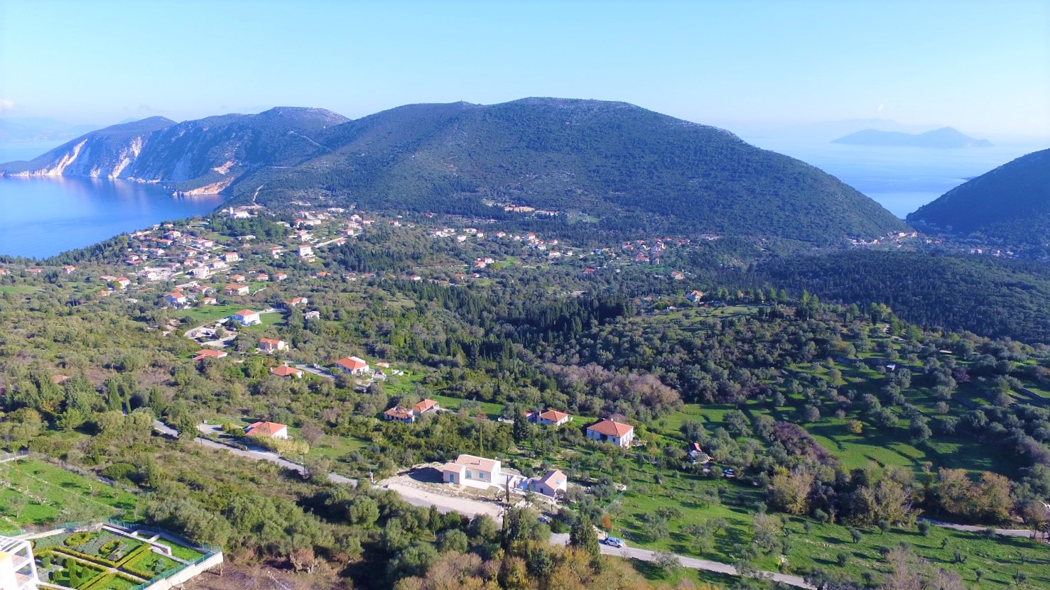 Aerial views of land for sale in Ithaca Greece, Platrithyas