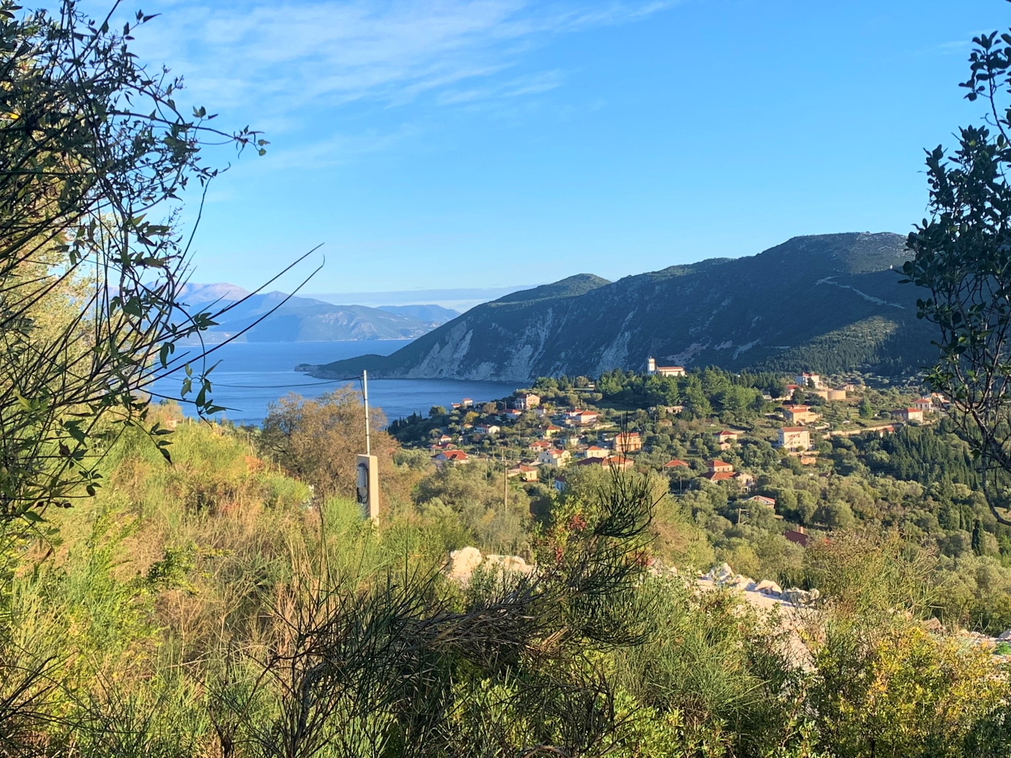 Sea view of land for sale in Ithaca Greece, Platrithyas