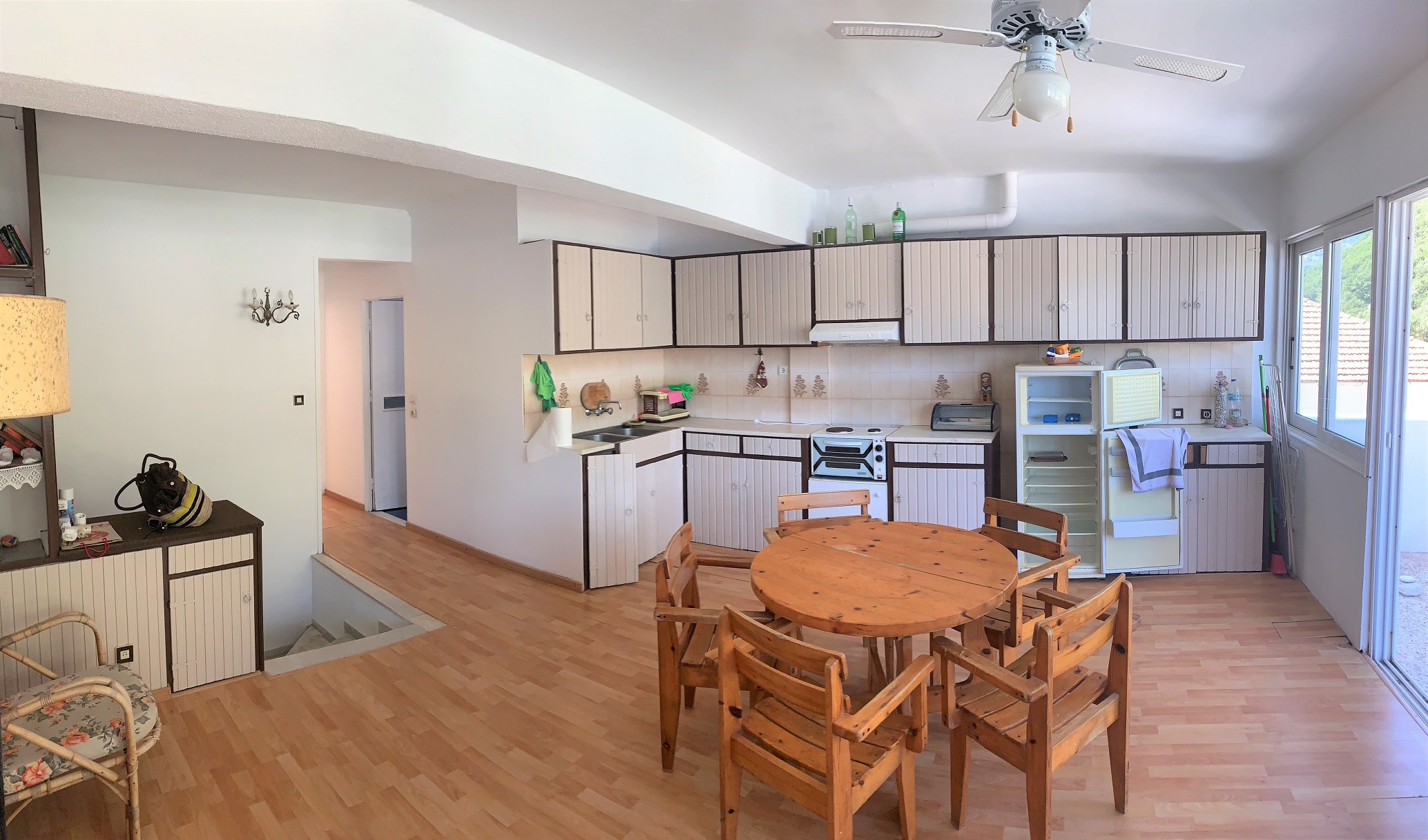 Kitchen area of house for sale in Ithaca Greece, Frikes