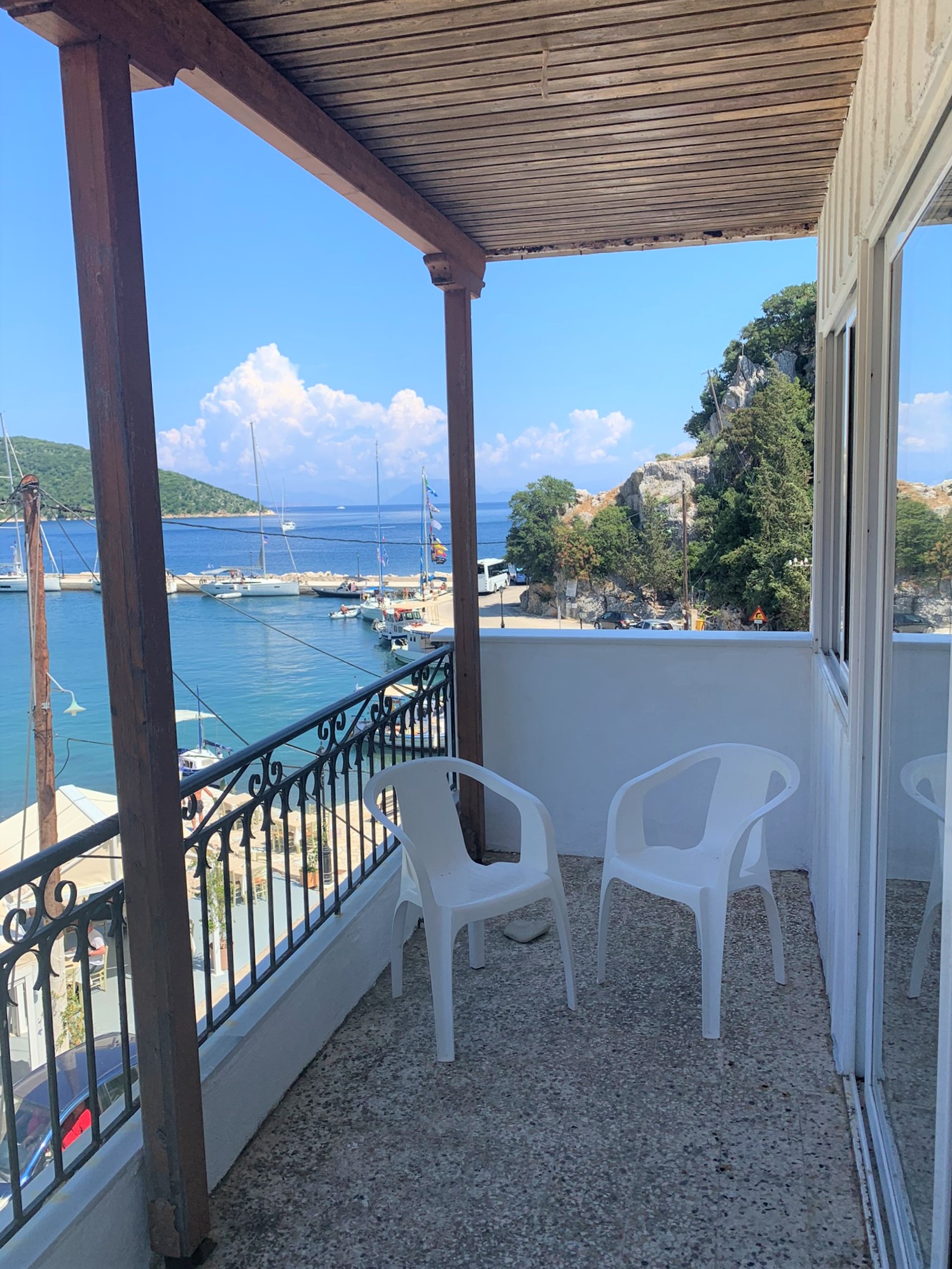Balcony views from house for sale in Ithaca Greece, Frikes