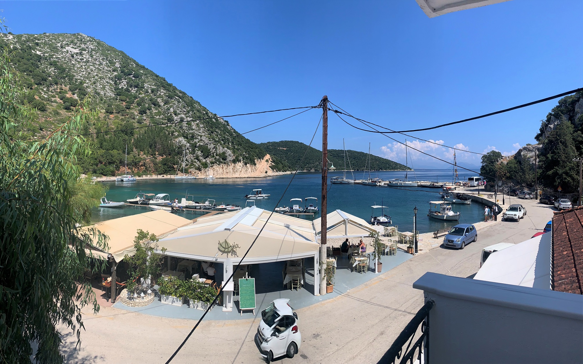 Balcony views from house for sale in Ithaca Greece, Frikes