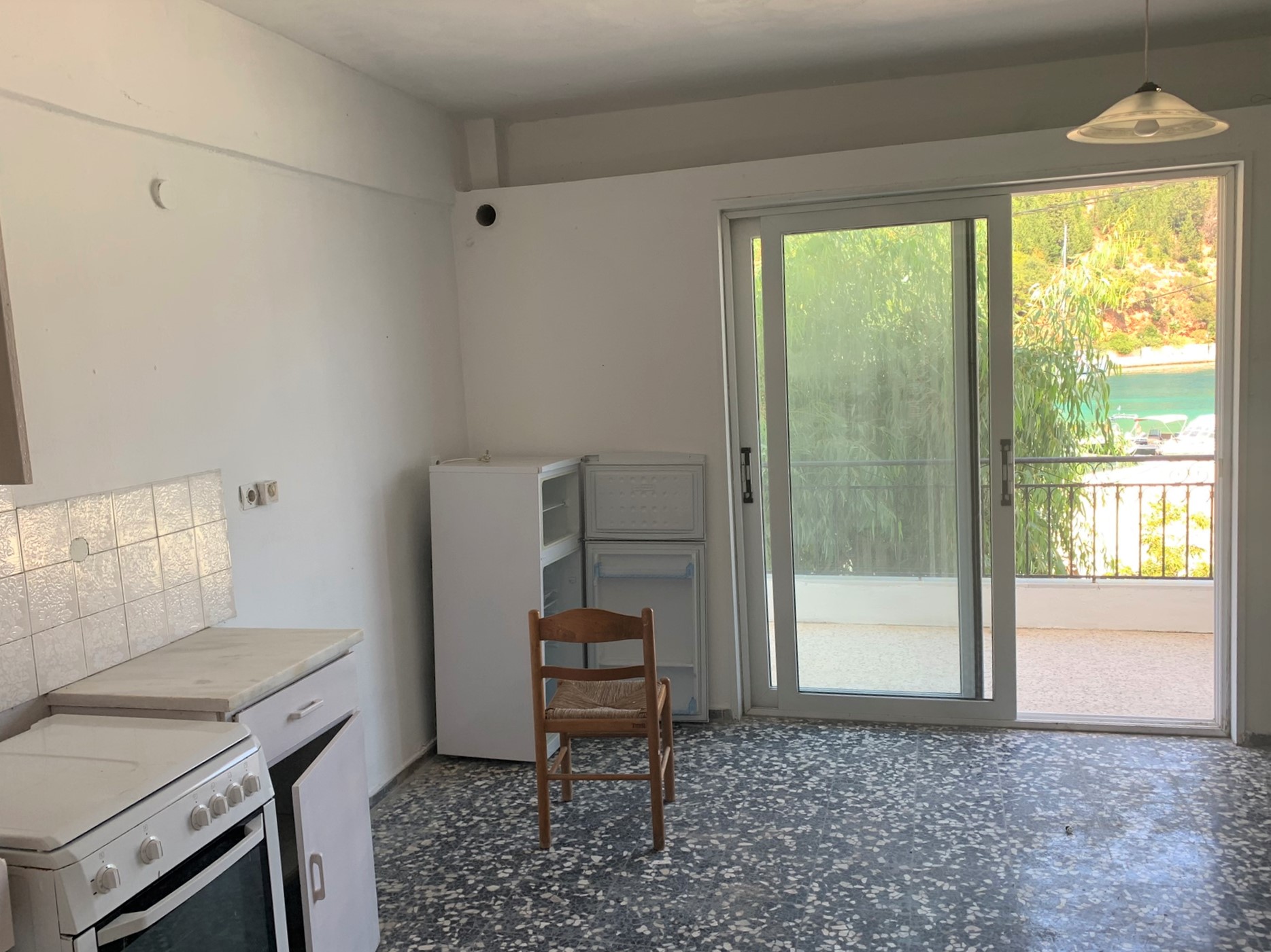 Kitchen area of house for sale in Ithaca Greece, Frikes
