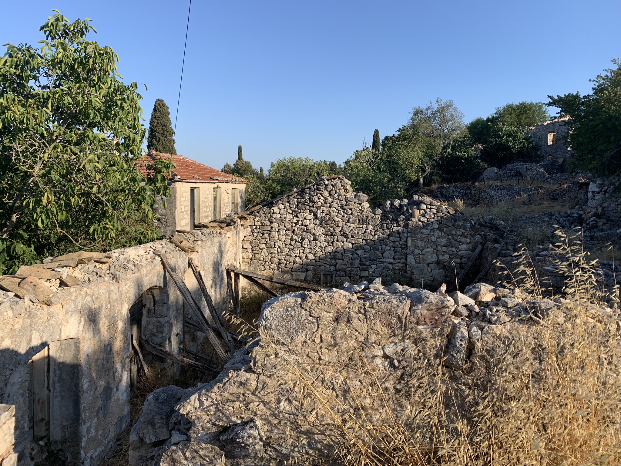 Exterior of house for sale Ithaca Greece, Anoghi
