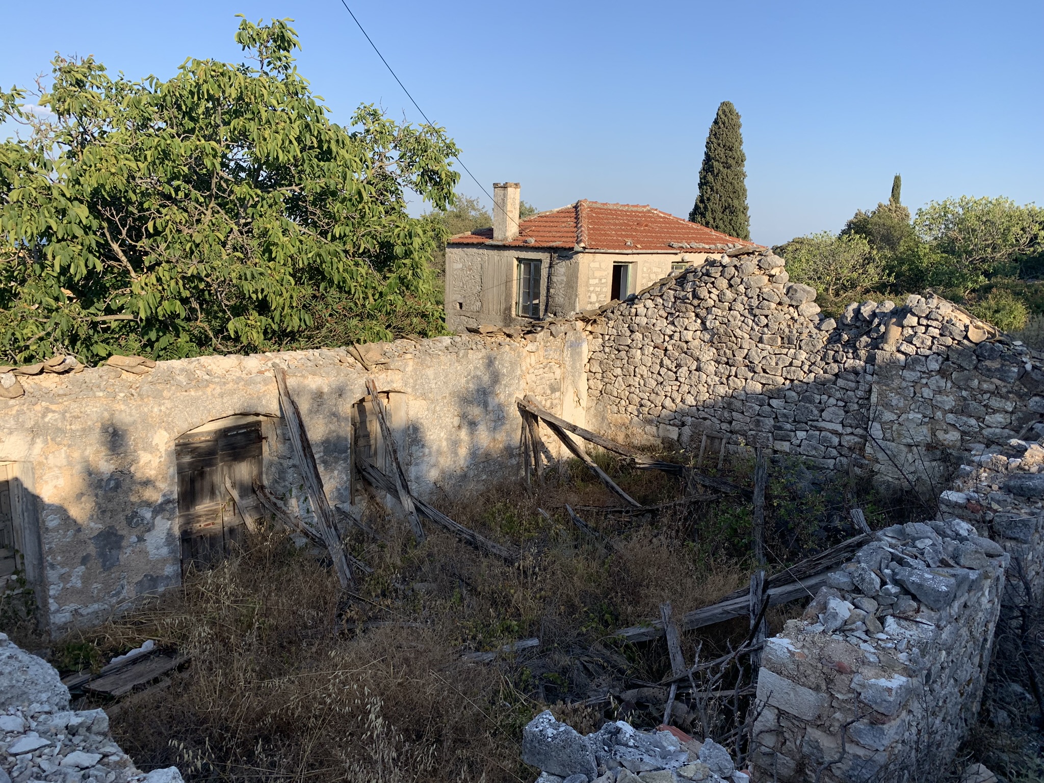 Exterior of house for sale Ithaca Greece, Anoghi