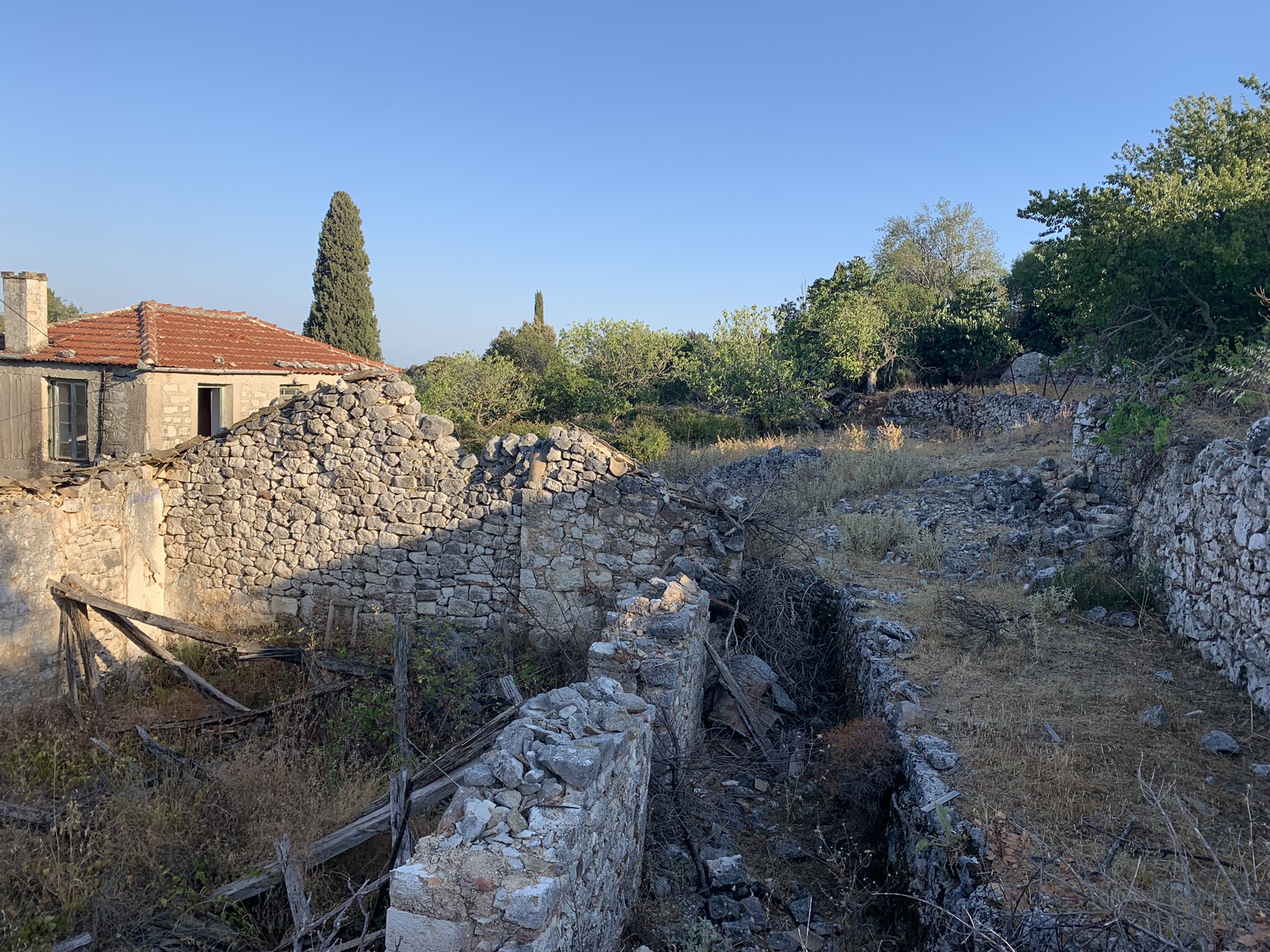 Exterior of house for sale Ithaca Greece, Anoghi