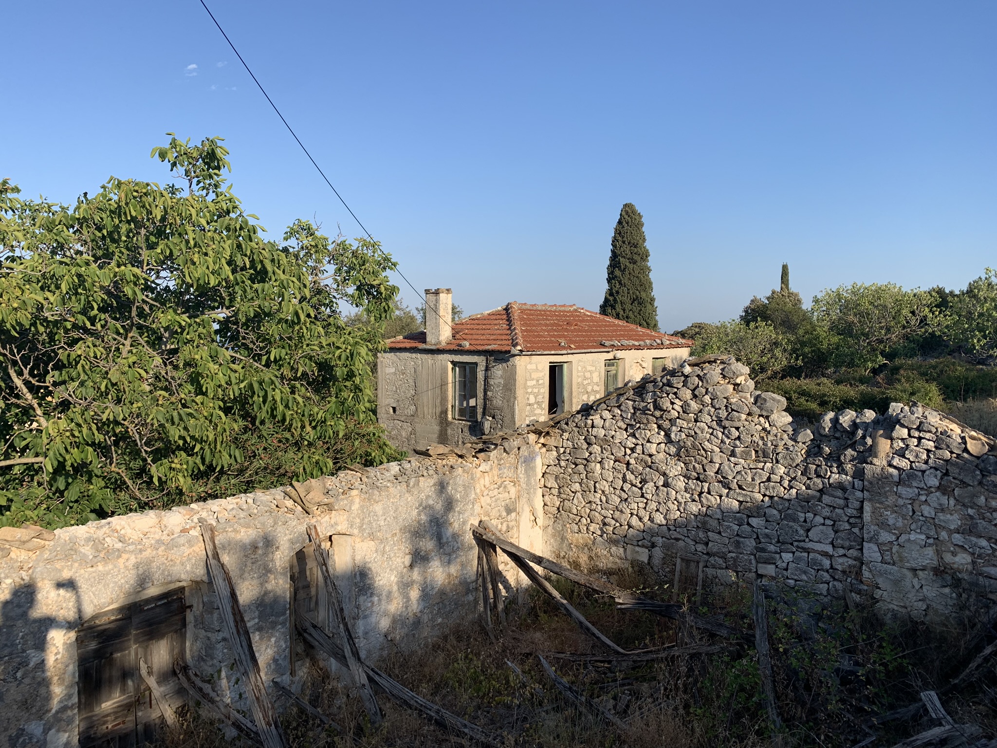 Exterior of house for sale Ithaca Greece, Anoghi