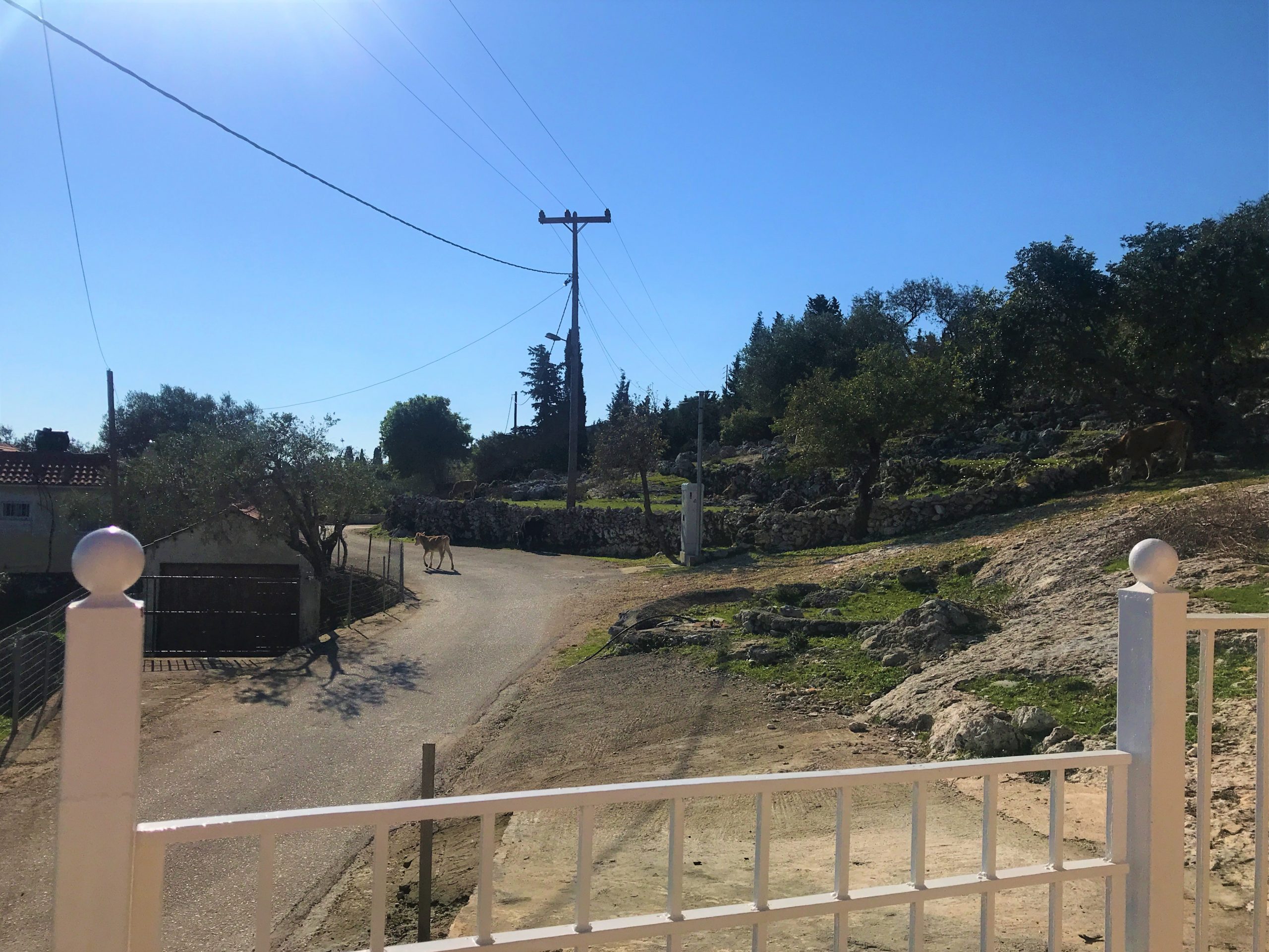 Balcony and views of house for rent on Ithaca Greece, Anoghi