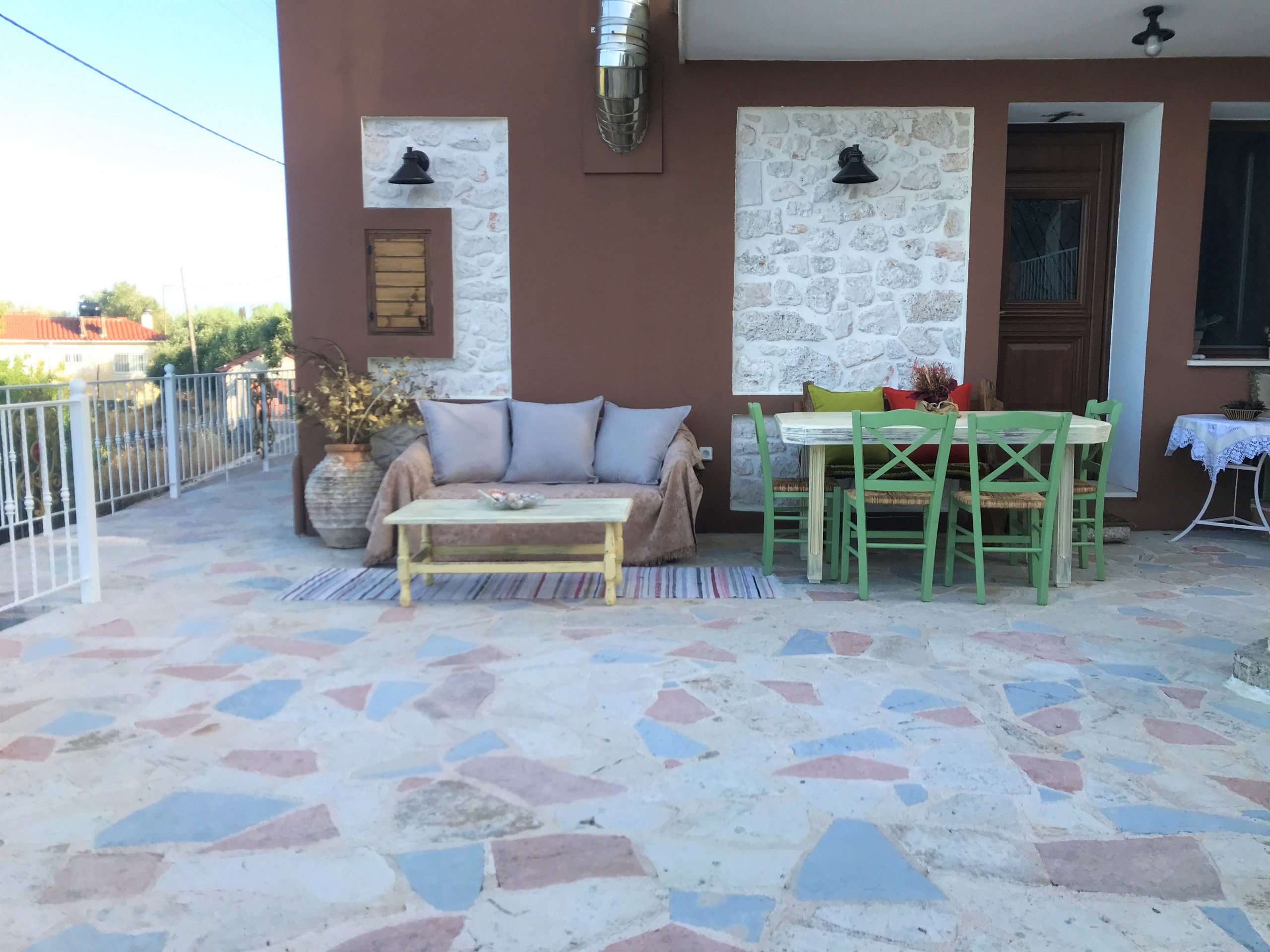Terrace of house for rent on Ithaca Greece, Anoghi