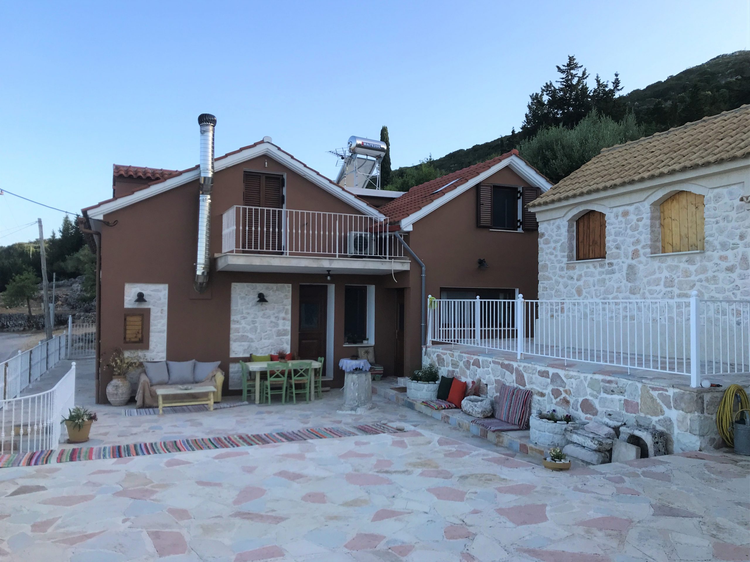 Terrace of house for rent on Ithaca Greece, Anoghi