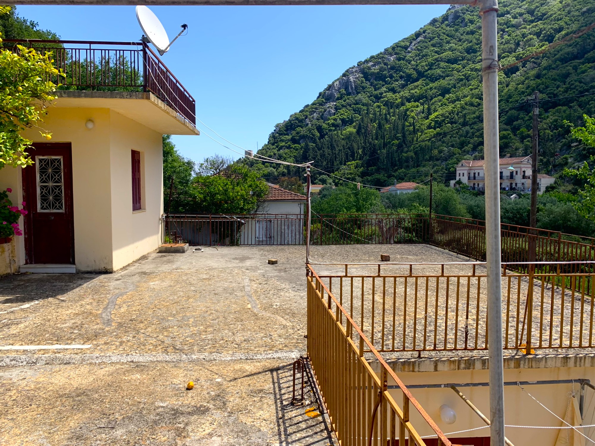 Outdoor spaces of house for sale on Ithaca Greece, Frikes