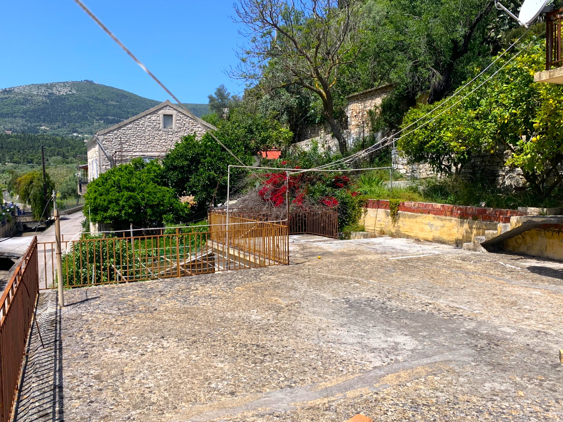 Outdoor spaces of house for sale on Ithaca Greece, Frikes