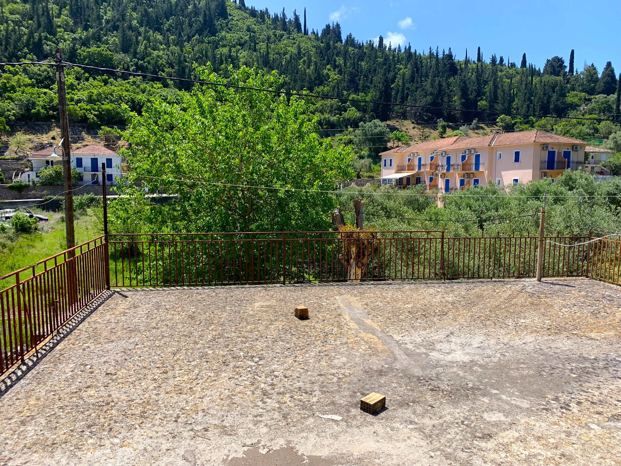 Outdoor spaces of house for sale on Ithaca Greece, Frikes