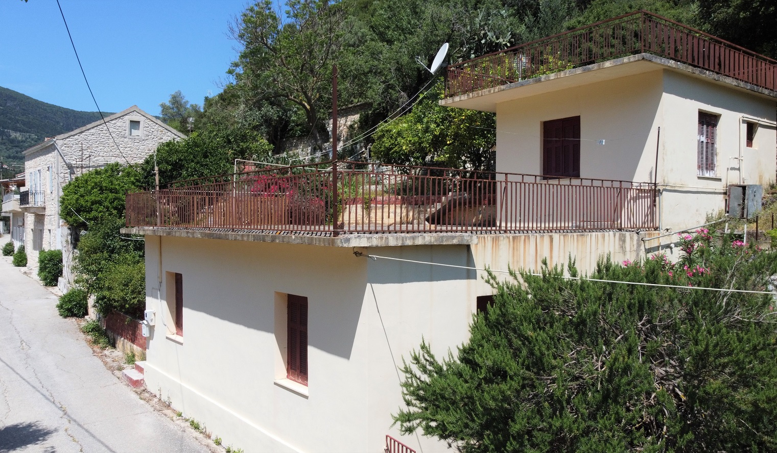 Exterior views of house for sale on Ithaca Greece, Frikes