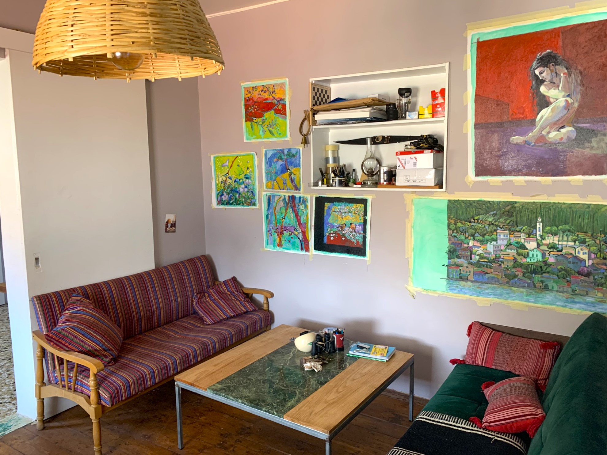 Living room of house for sale on Ithaca Greece, Vathi