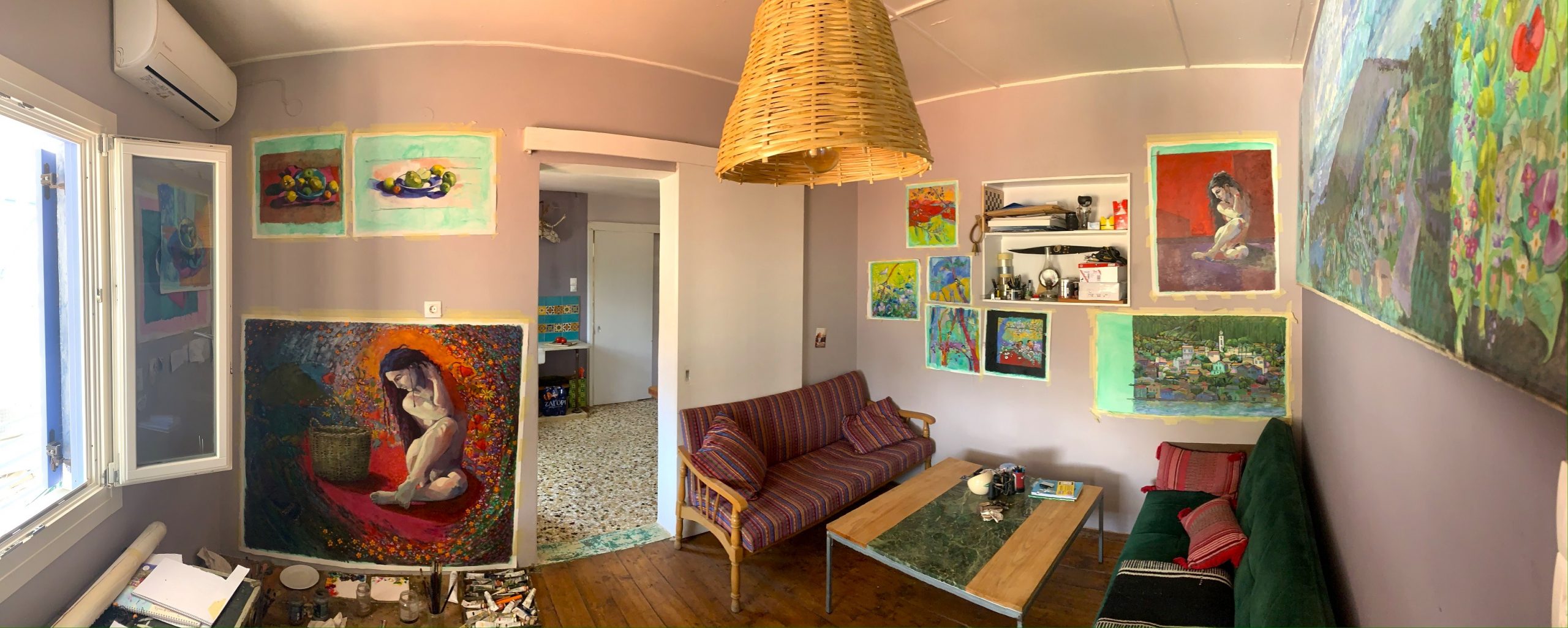 Living room of house for sale on Ithaca Greece, Vathi