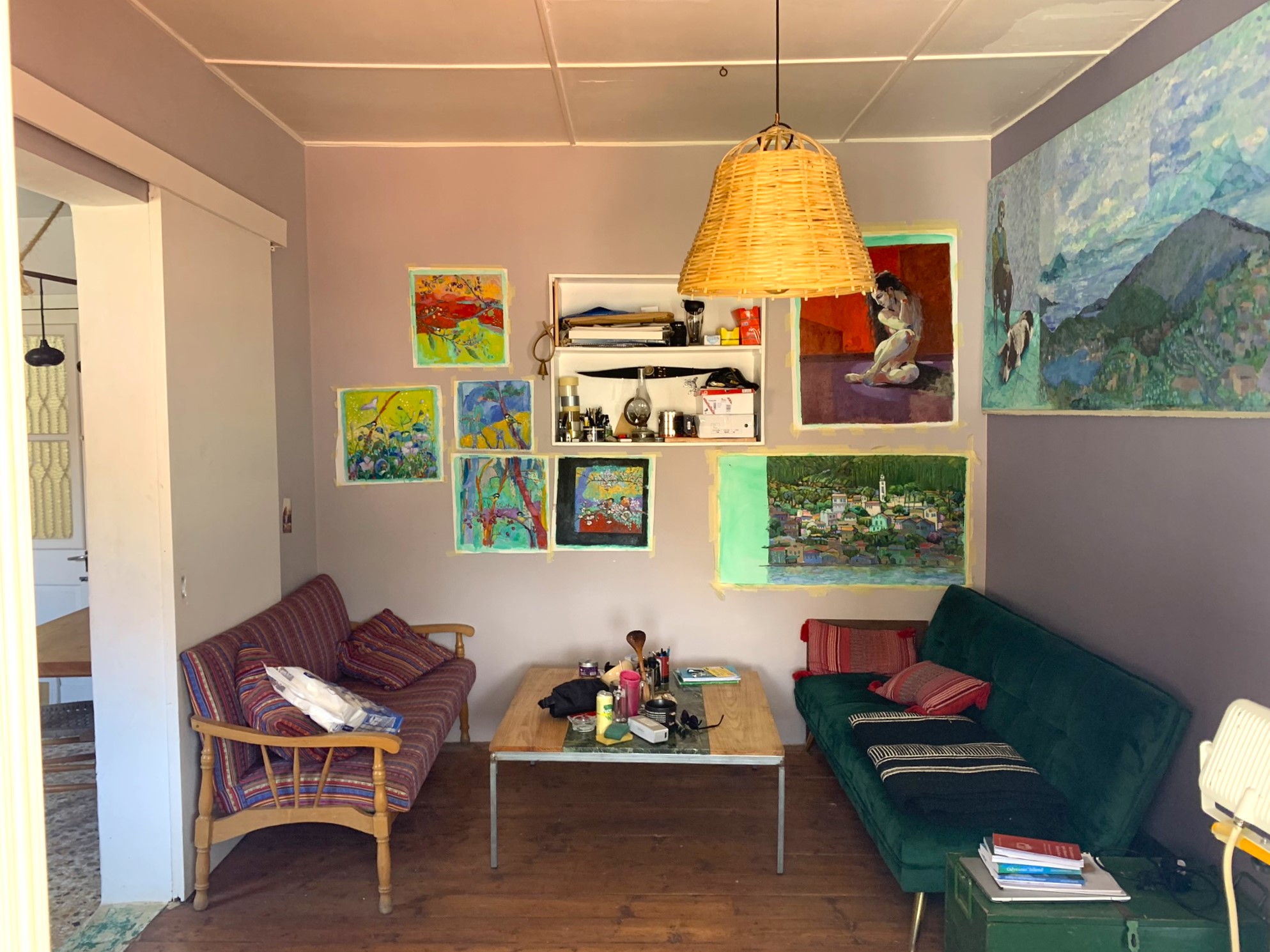 Living room of house for sale on Ithaca Greece, Vathi