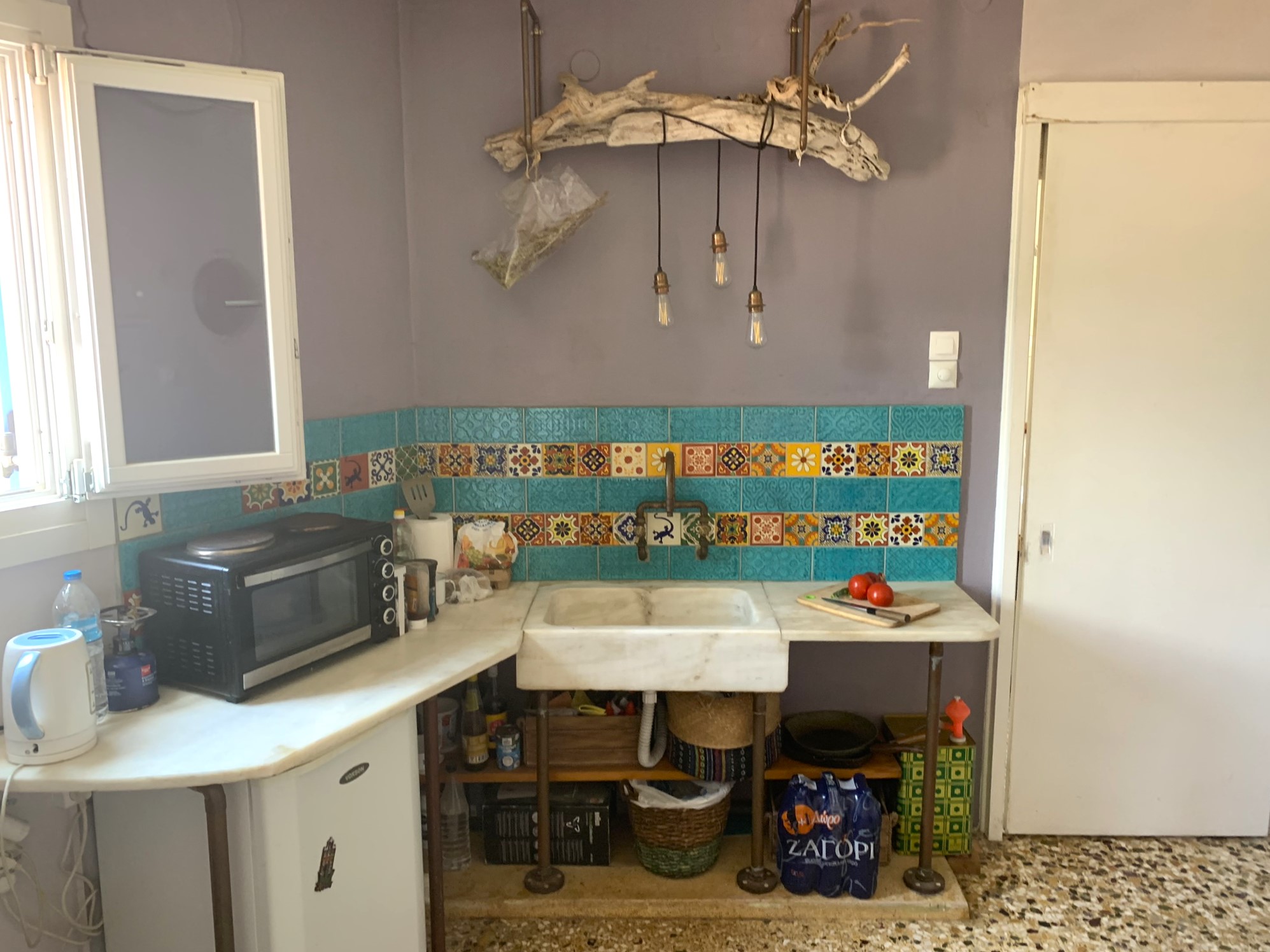 Kitchen of house for sale on Ithaca Greece, Vathi