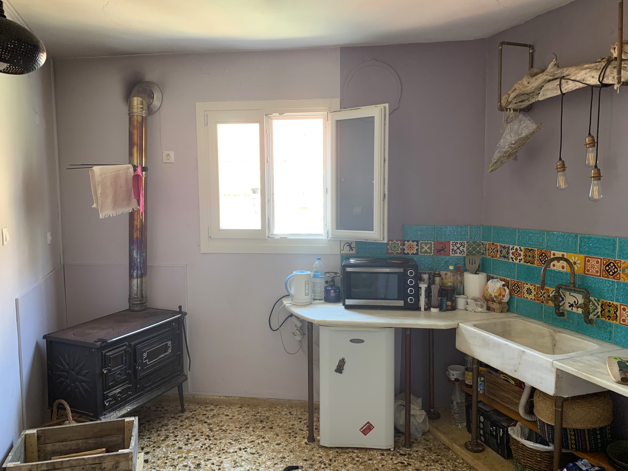 Kitchen of house for sale on Ithaca Greece, Vathi