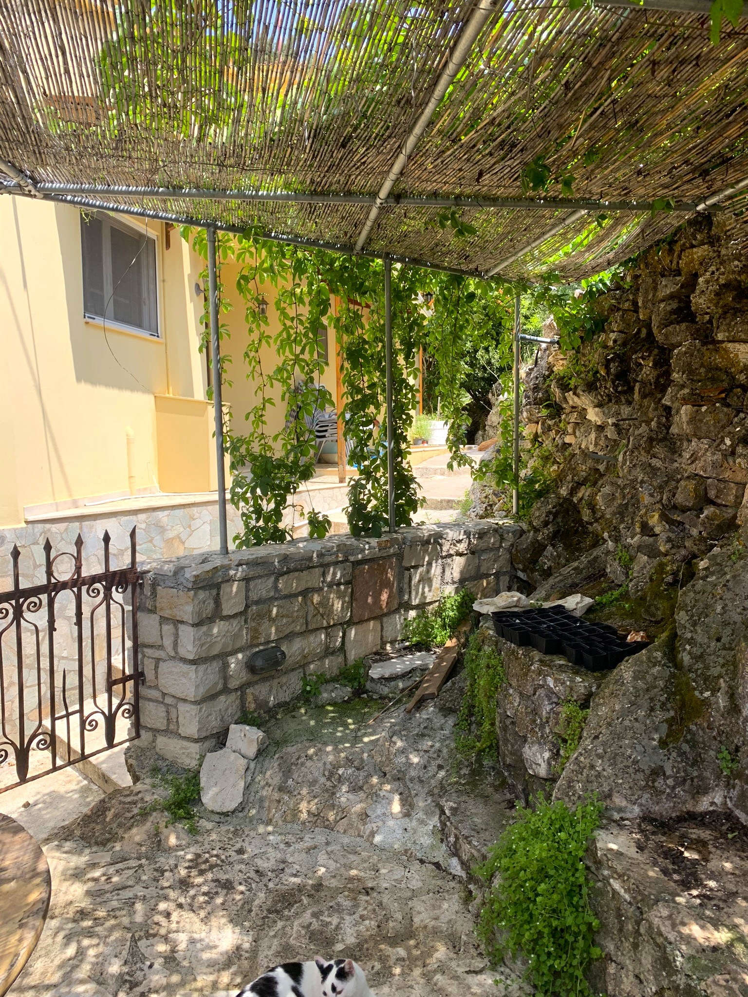 Outdoor area of house for sale on Ithaca Greece, Vathi