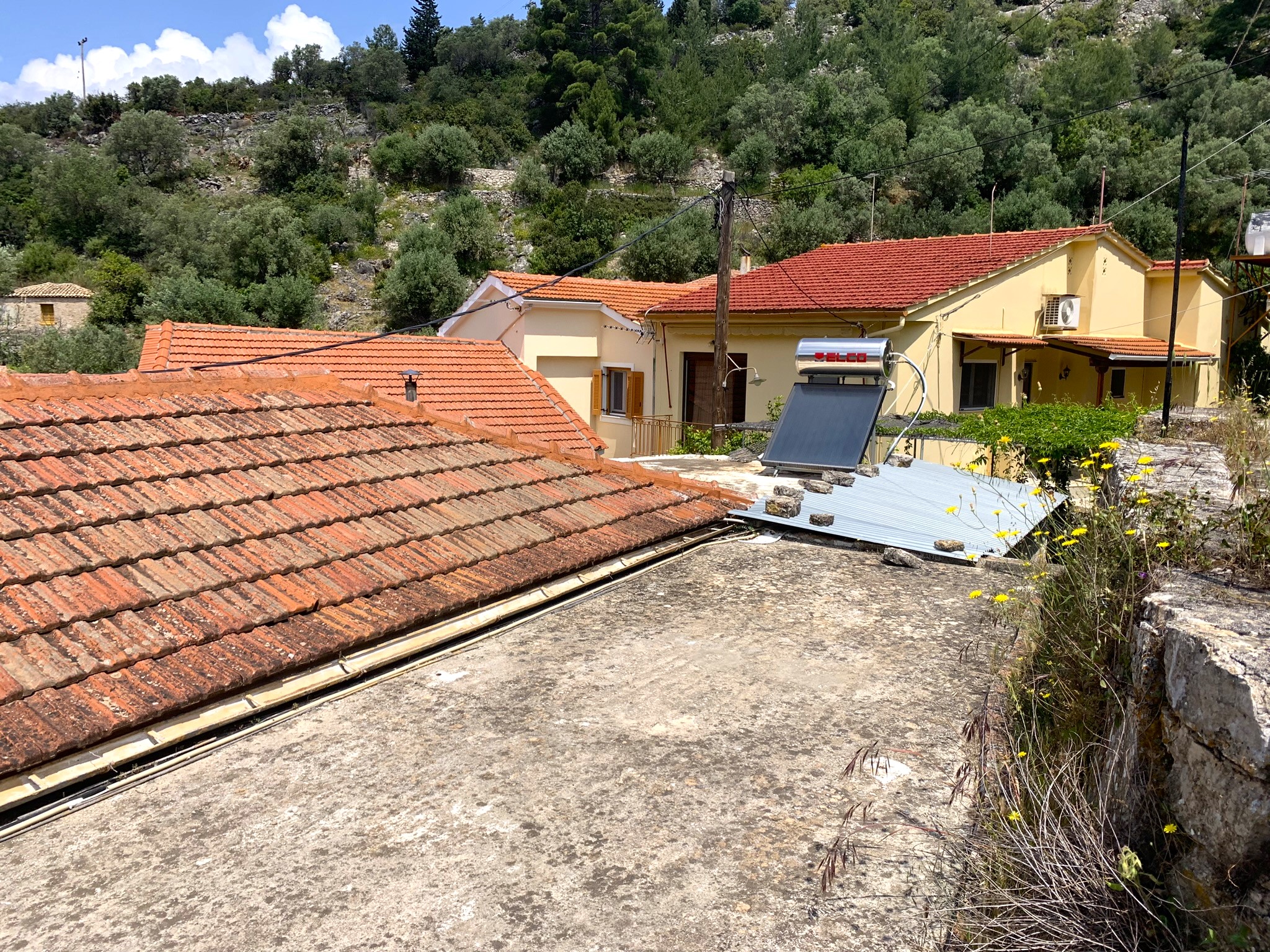 Terrace of house for sale on Ithaca Greece, Vathi