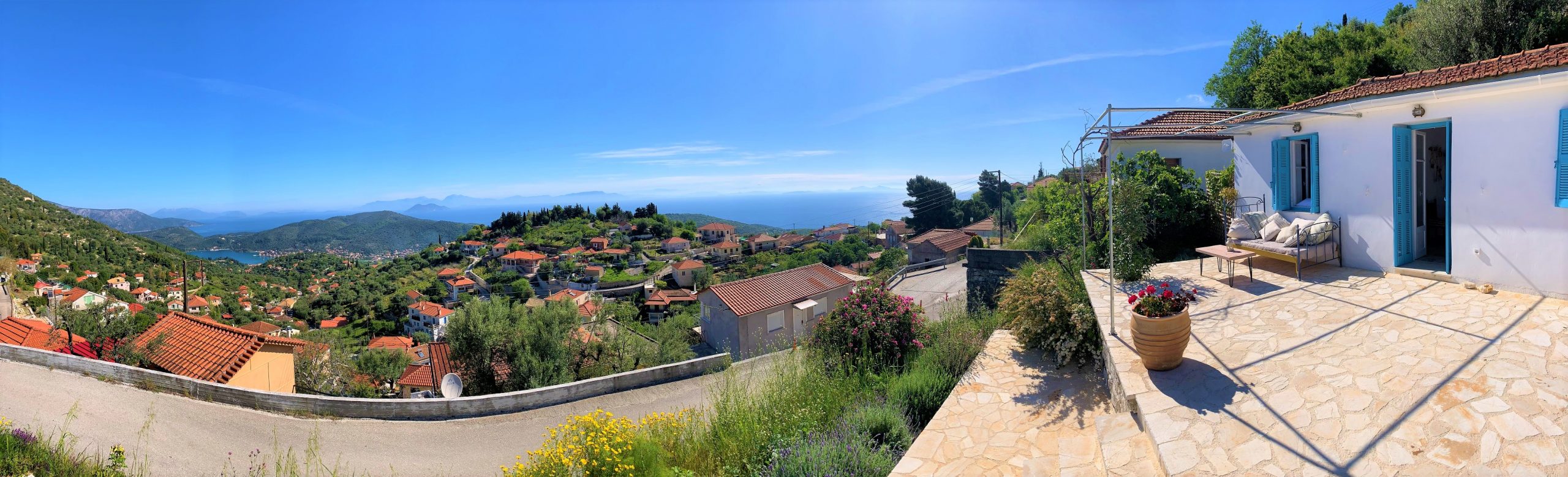 Outdoor areas of house for sale on Ithaca Greece, Perachori