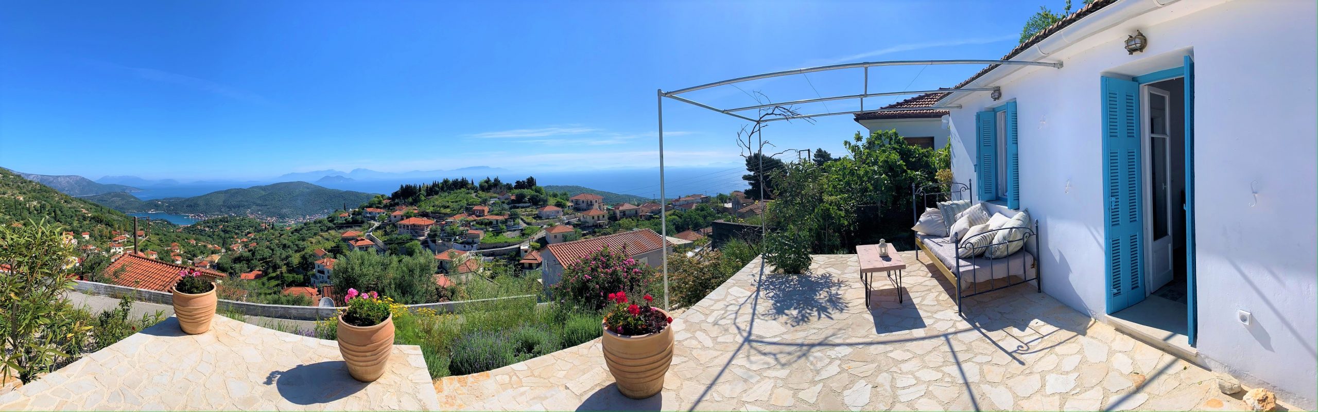 Outdoor areas of house for sale on Ithaca Greece, Perachori