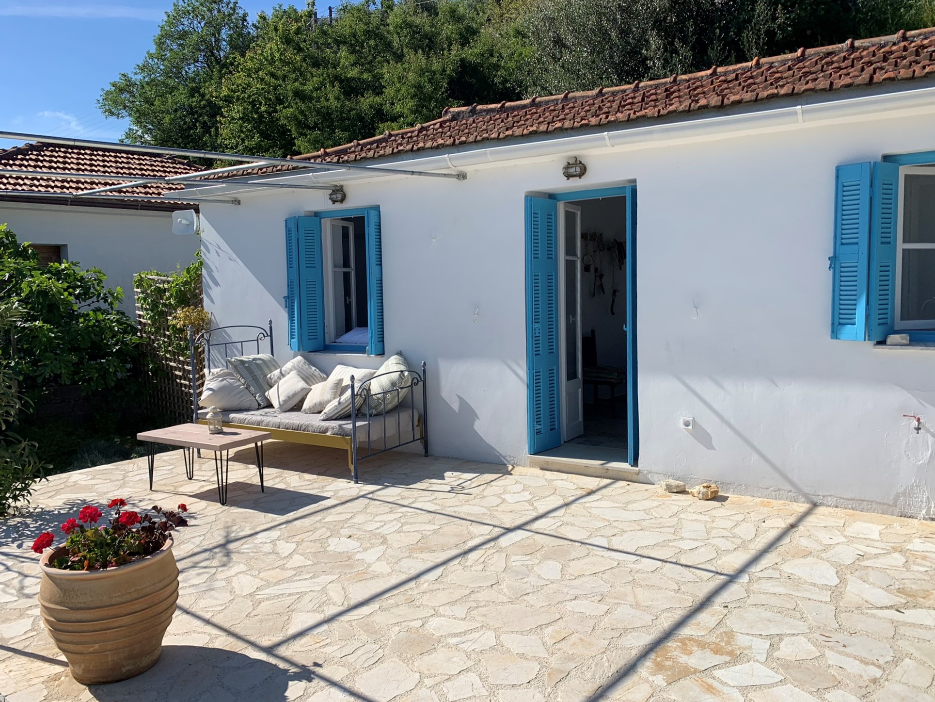 Outdoor areas of house for sale on Ithaca Greece, Perachori