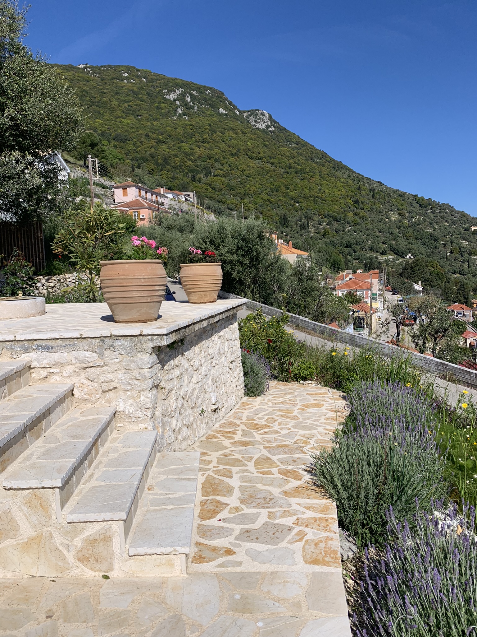 Outdoor areas of house for sale on Ithaca Greece, Perachori