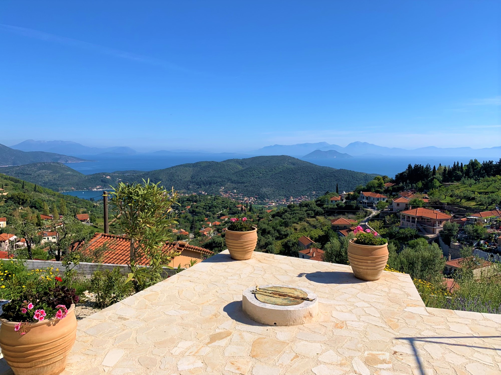 Views from house for sale on Ithaca Greece, Perachori