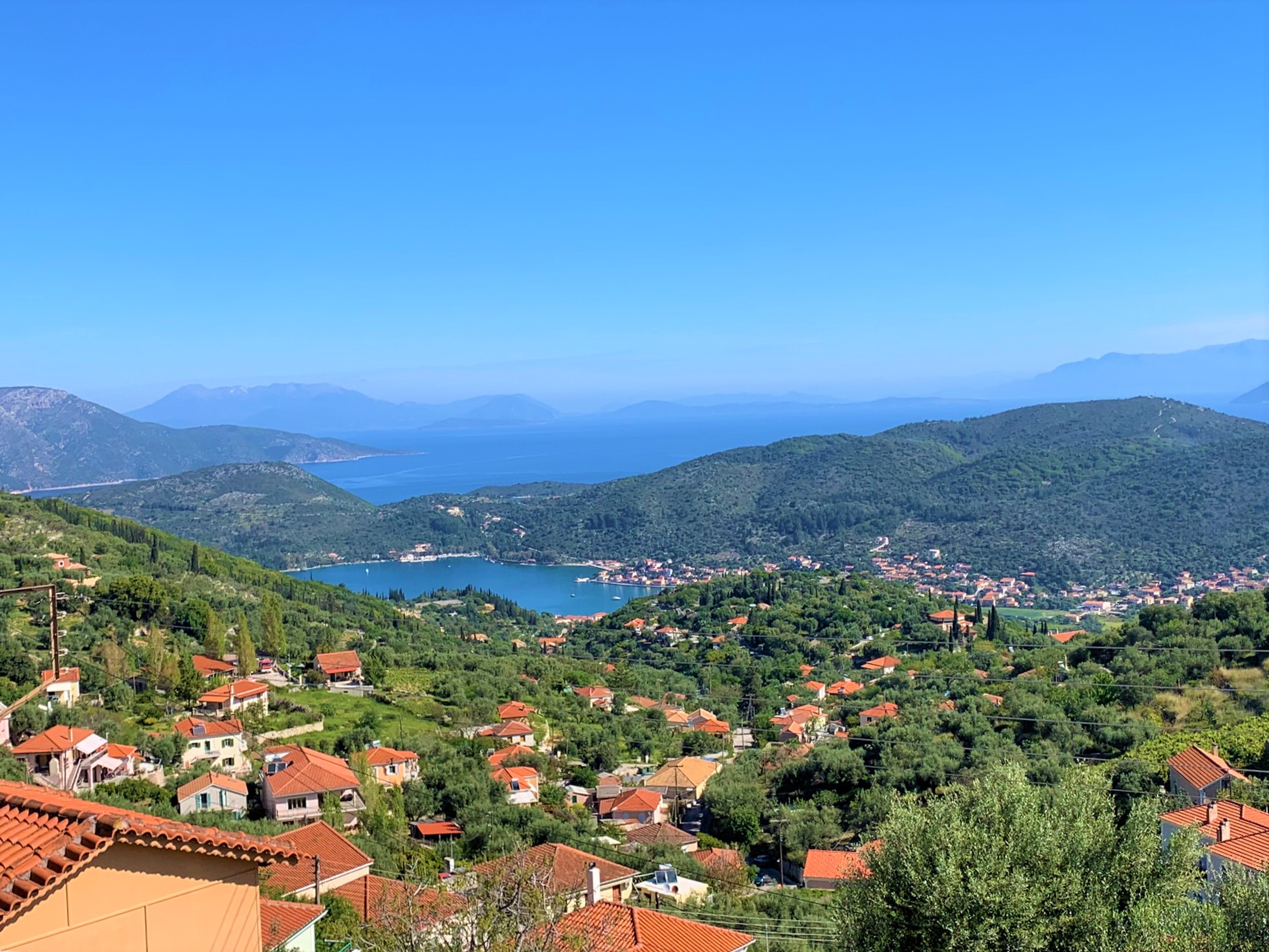 Views from house for sale on Ithaca Greece, Perachori