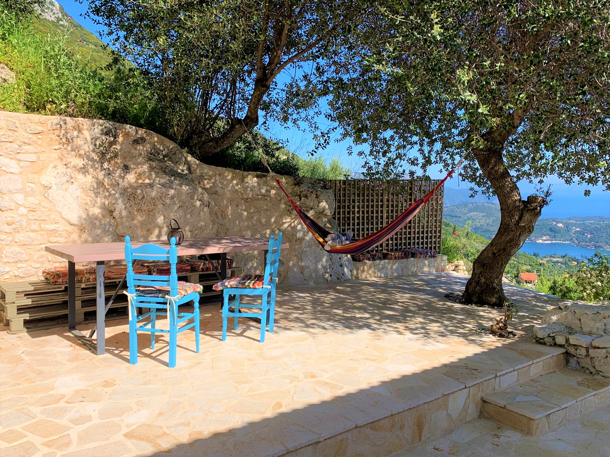 Outdoor areas of house for sale on Ithaca Greece, Perachori