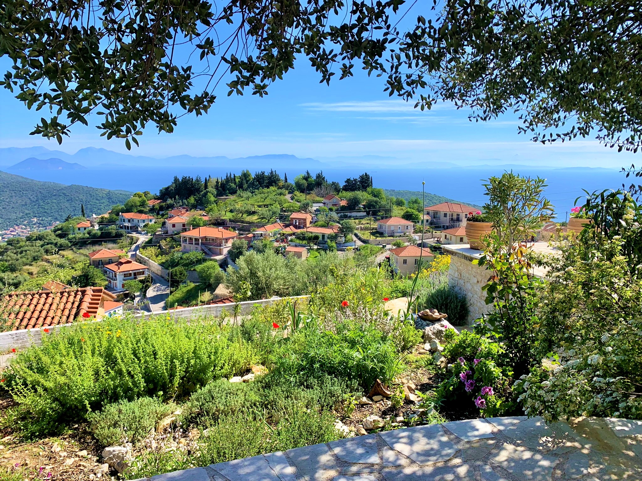 Views from house for sale on Ithaca Greece, Perachori