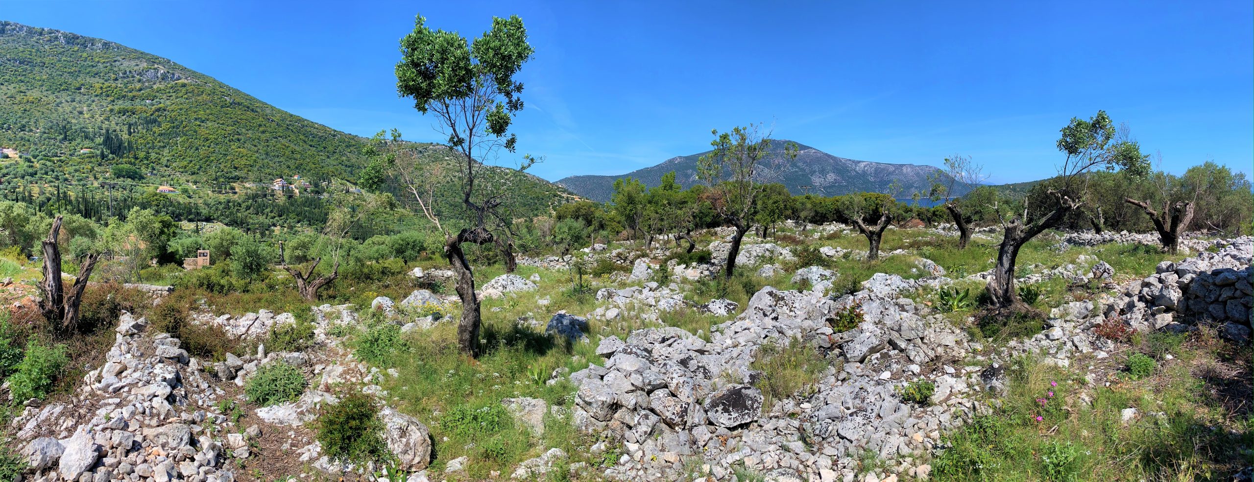 Views from land for sale on Ithaca Greece, Vathi