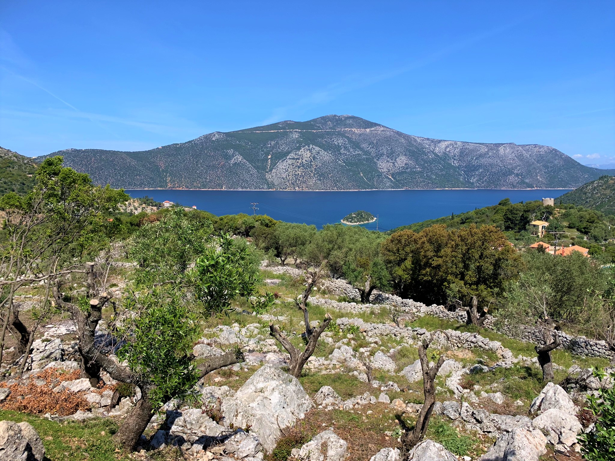 Views from land for sale on Ithaca Greece, Vathi