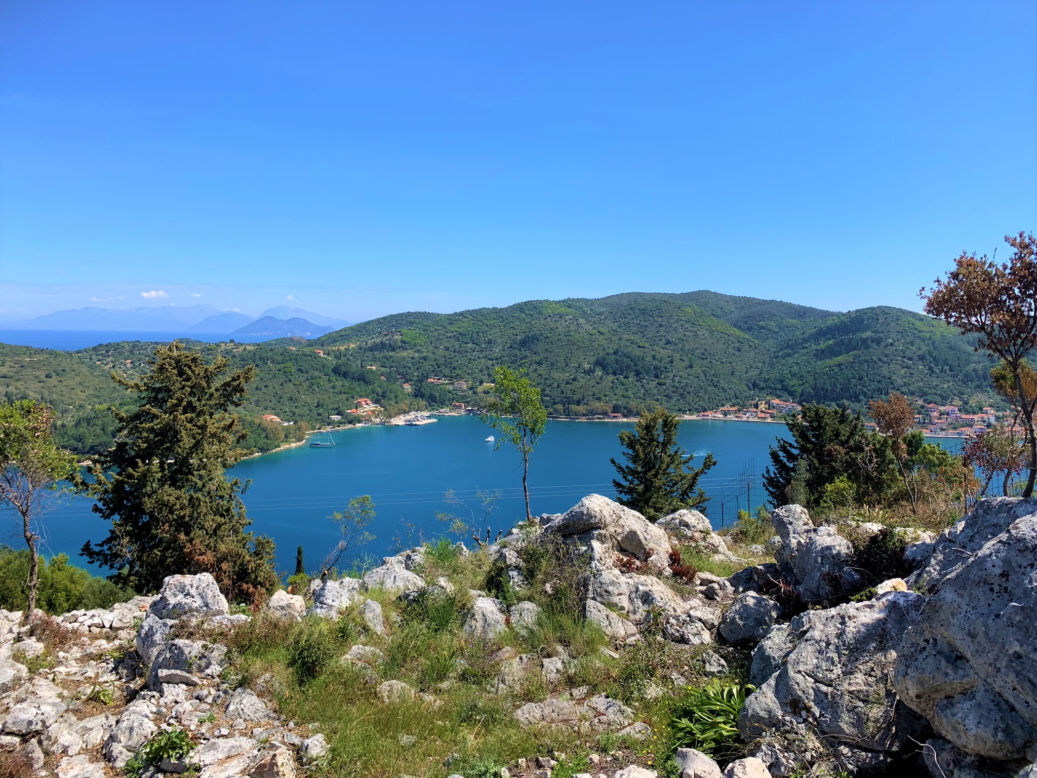 Views from land for sale on Ithaca Greece, Vathi