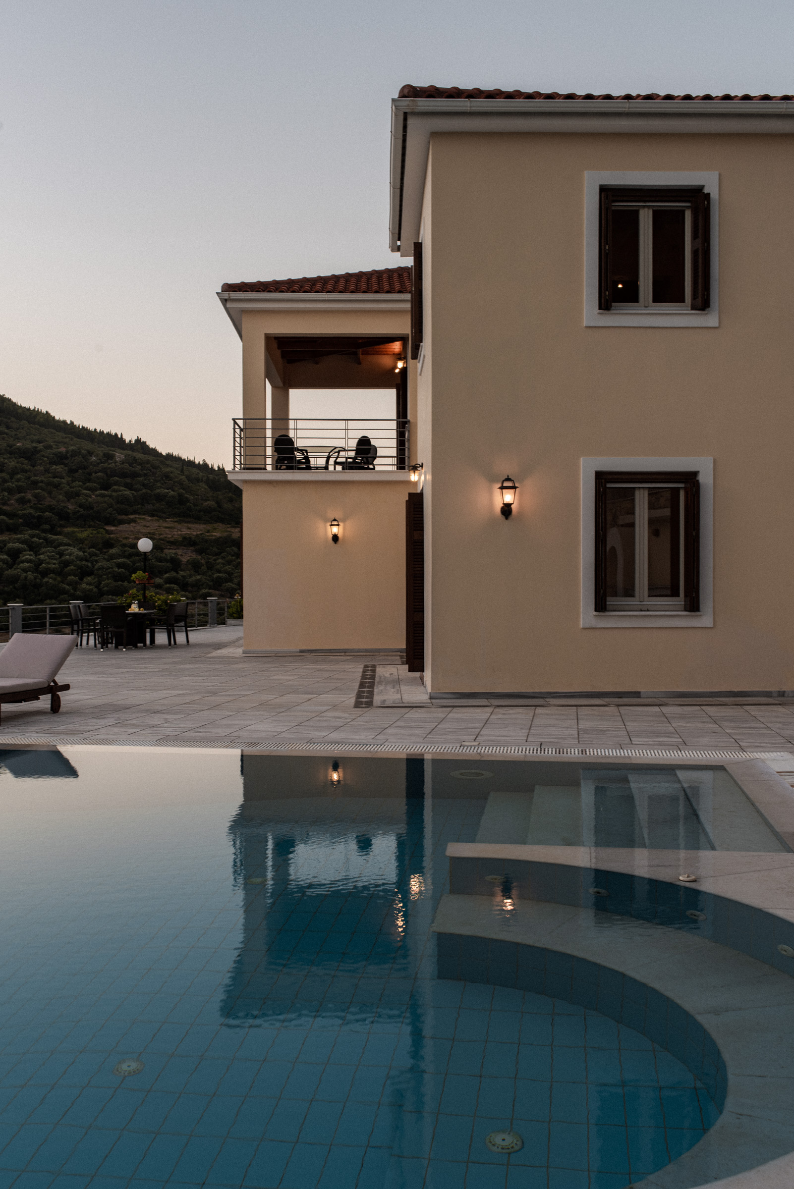Swimming pool of villa for rent on Ithaca Greece, Stavros