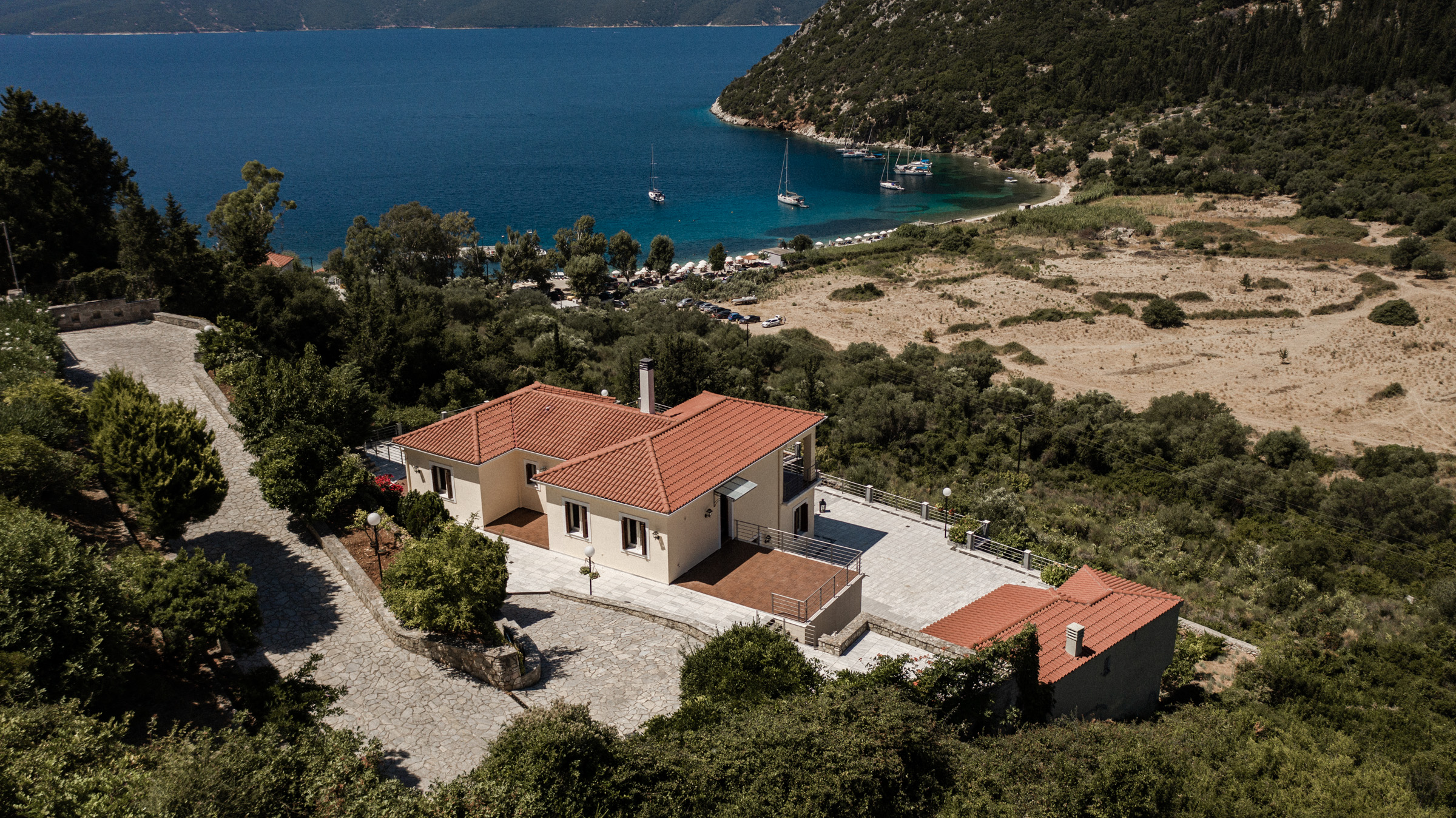 Views from villa for rent on Ithaca Greece, Stavros