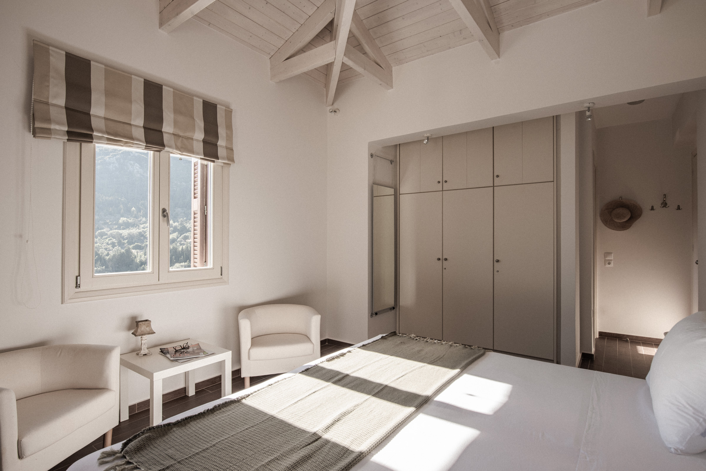 Bedroom of villa for rent on Ithaca Greece, Stavros