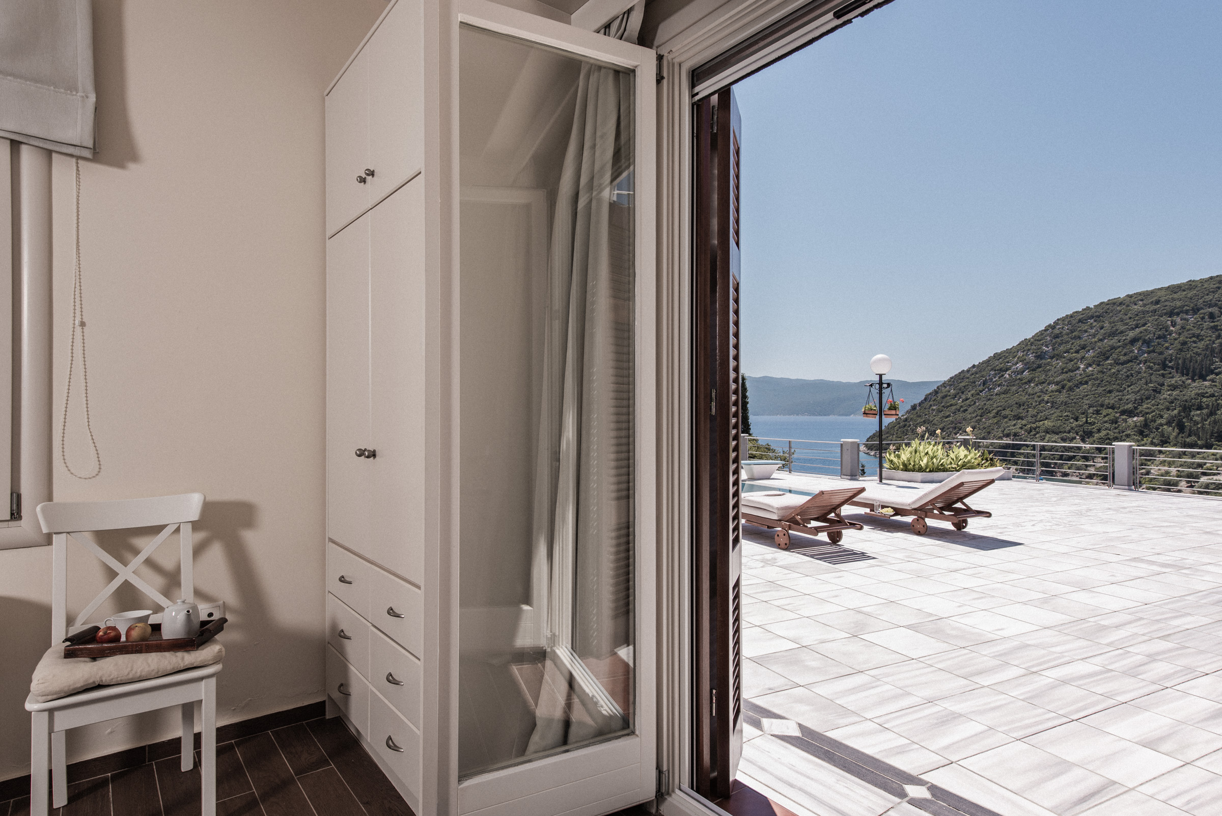 Bedroom of villa for rent on Ithaca Greece, Stavros