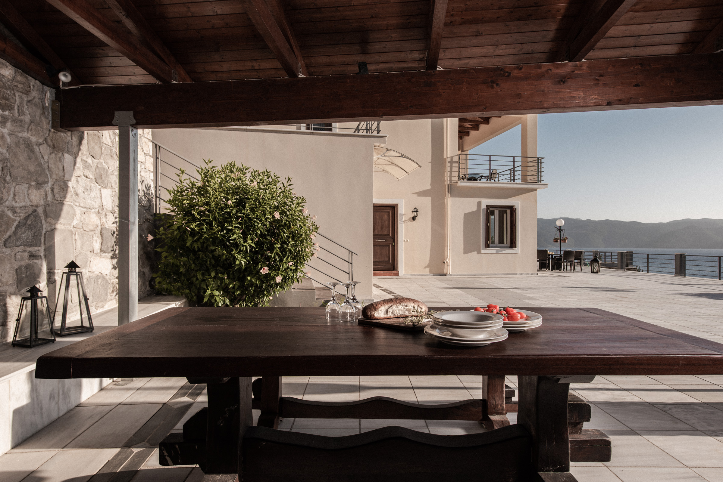 Outdoor area of villa for rent on Ithaca Greece, Stavros