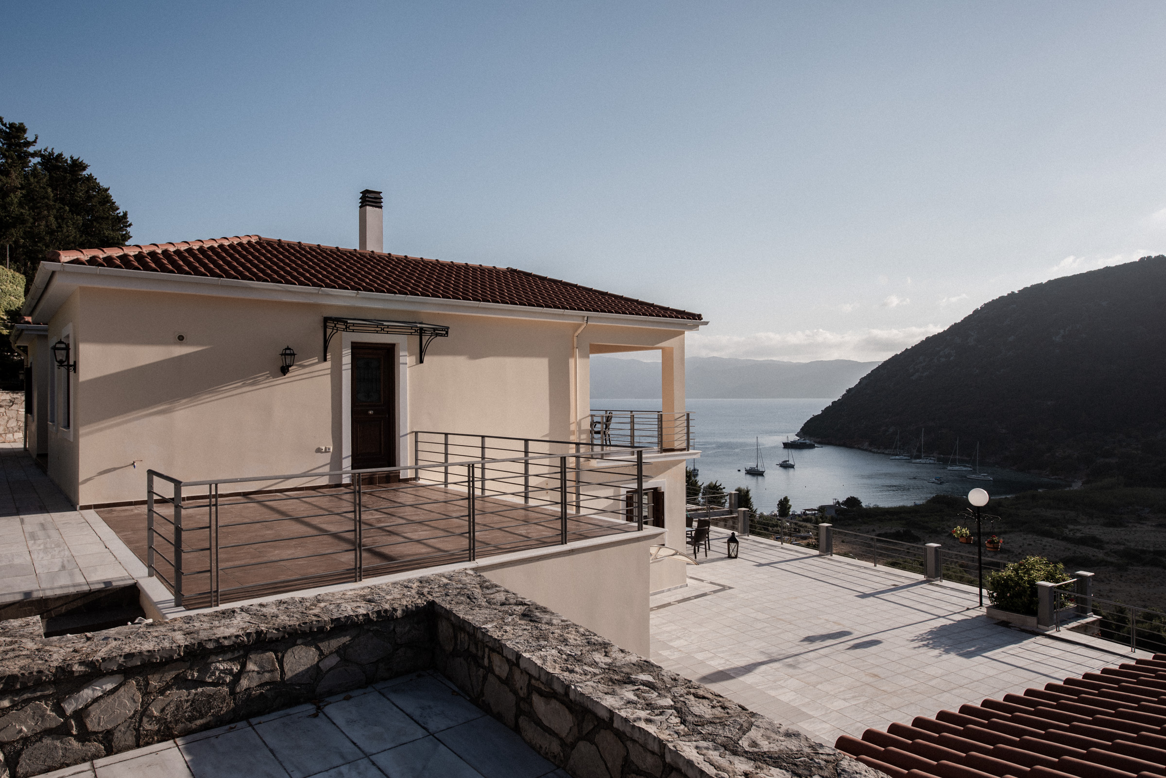 Swimming pool of villa for rent on Ithaca Greece, Stavros