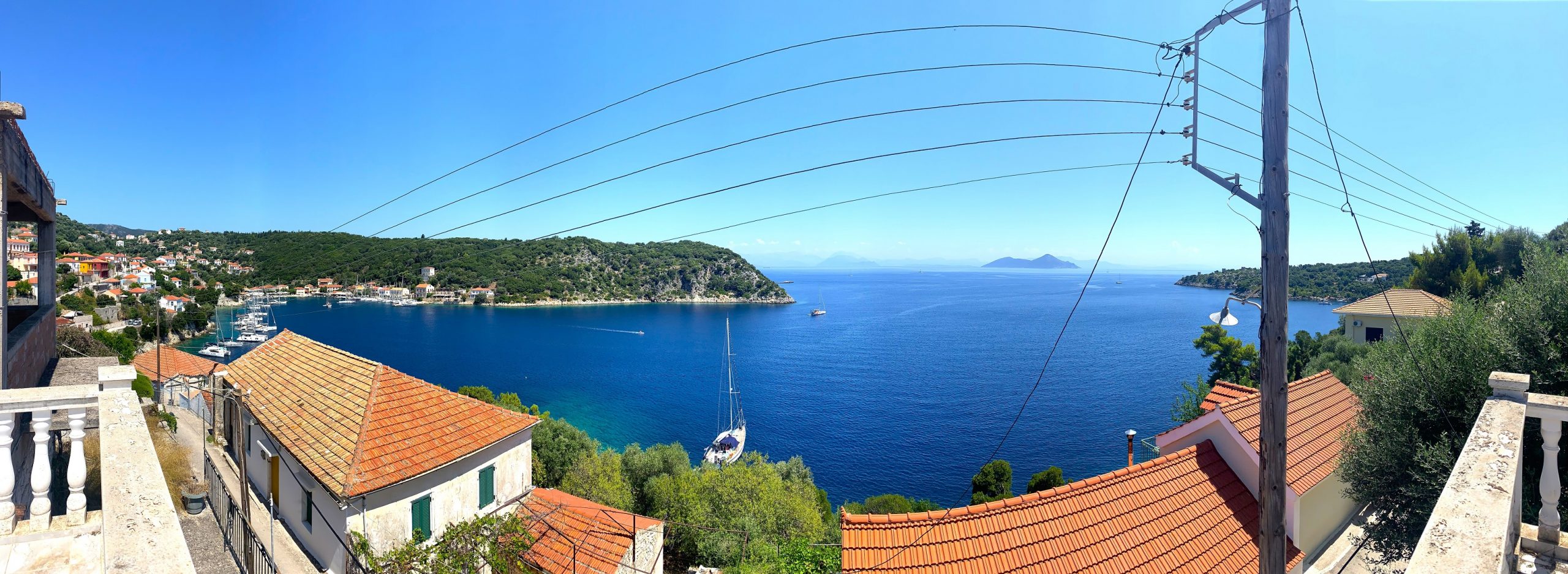 Views from house for sale on Ithaca Greece, Kioni