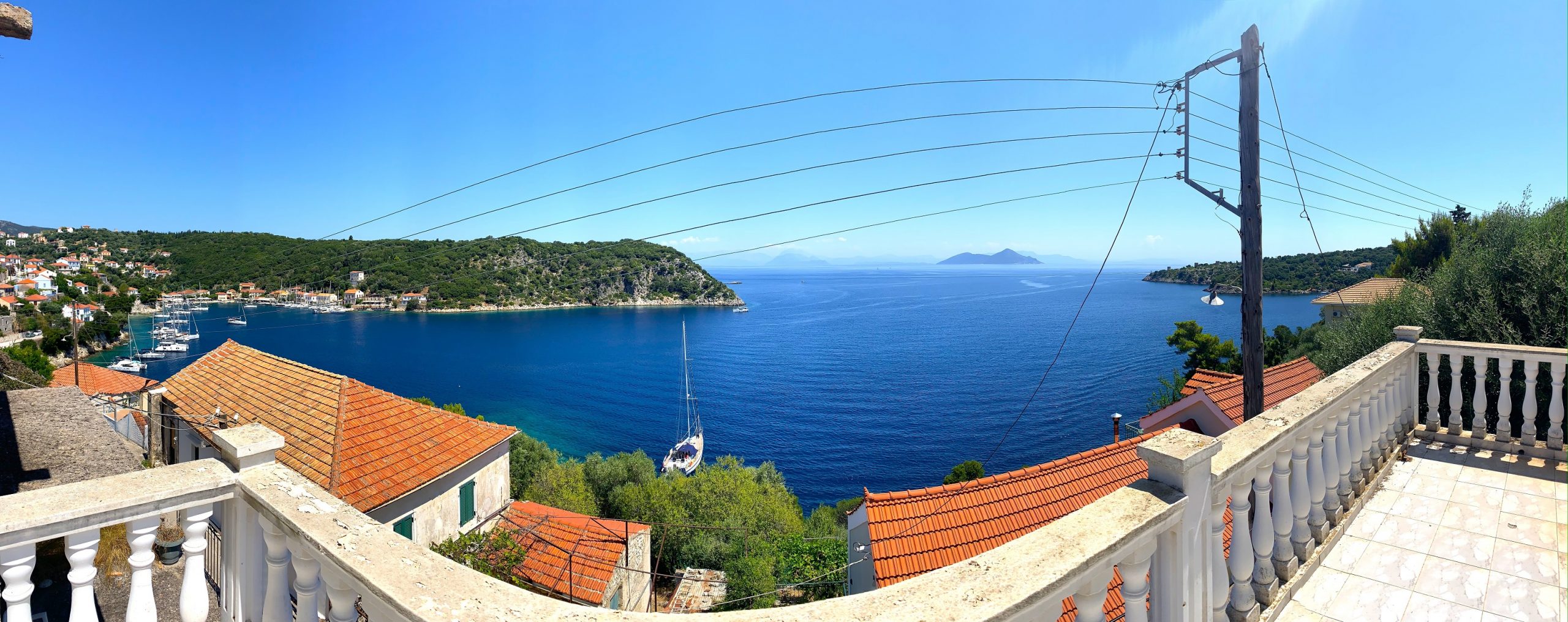Views from house for sale on Ithaca Greece, Kioni