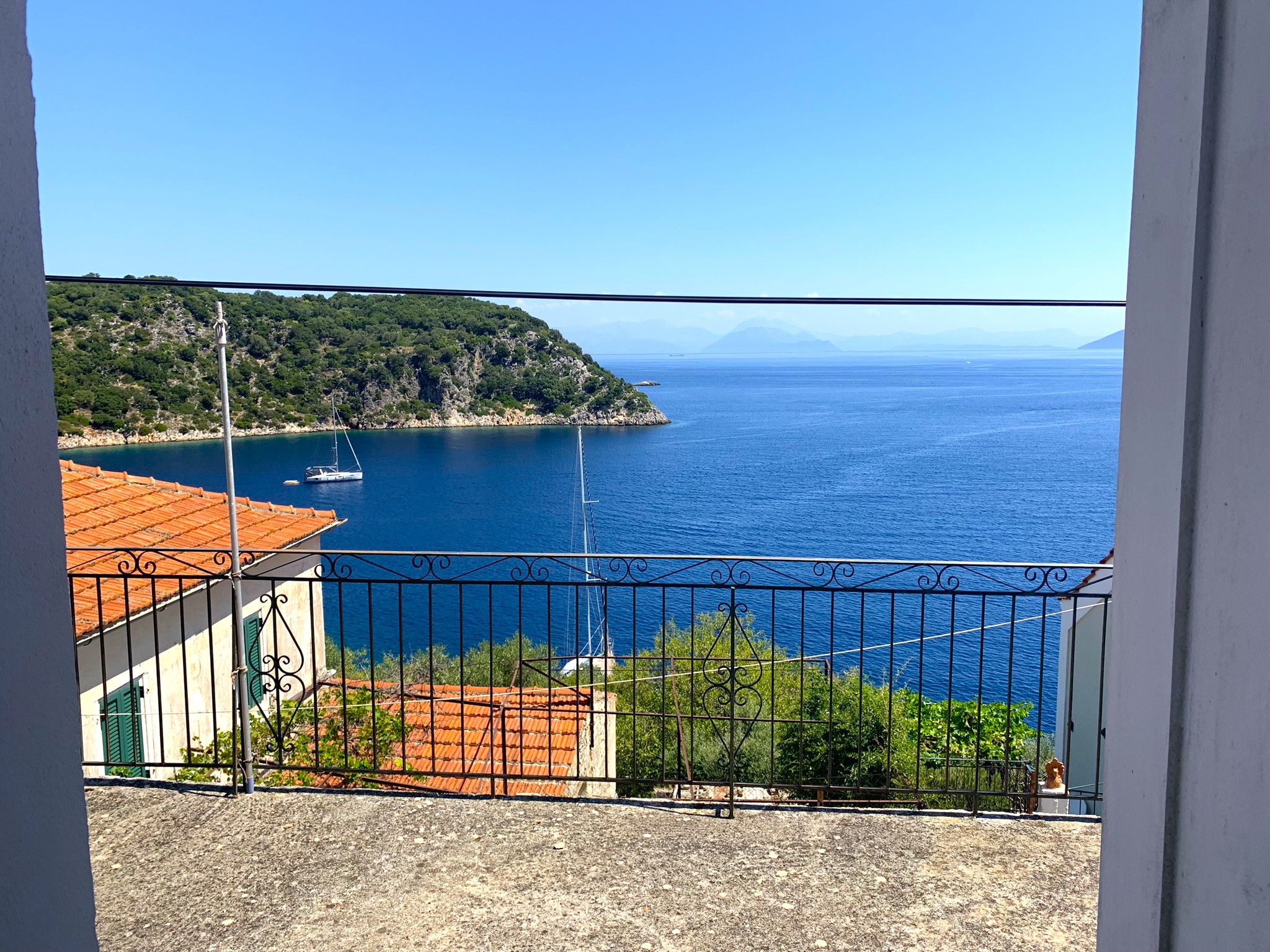 Views from house for sale on Ithaca Greece, Kioni