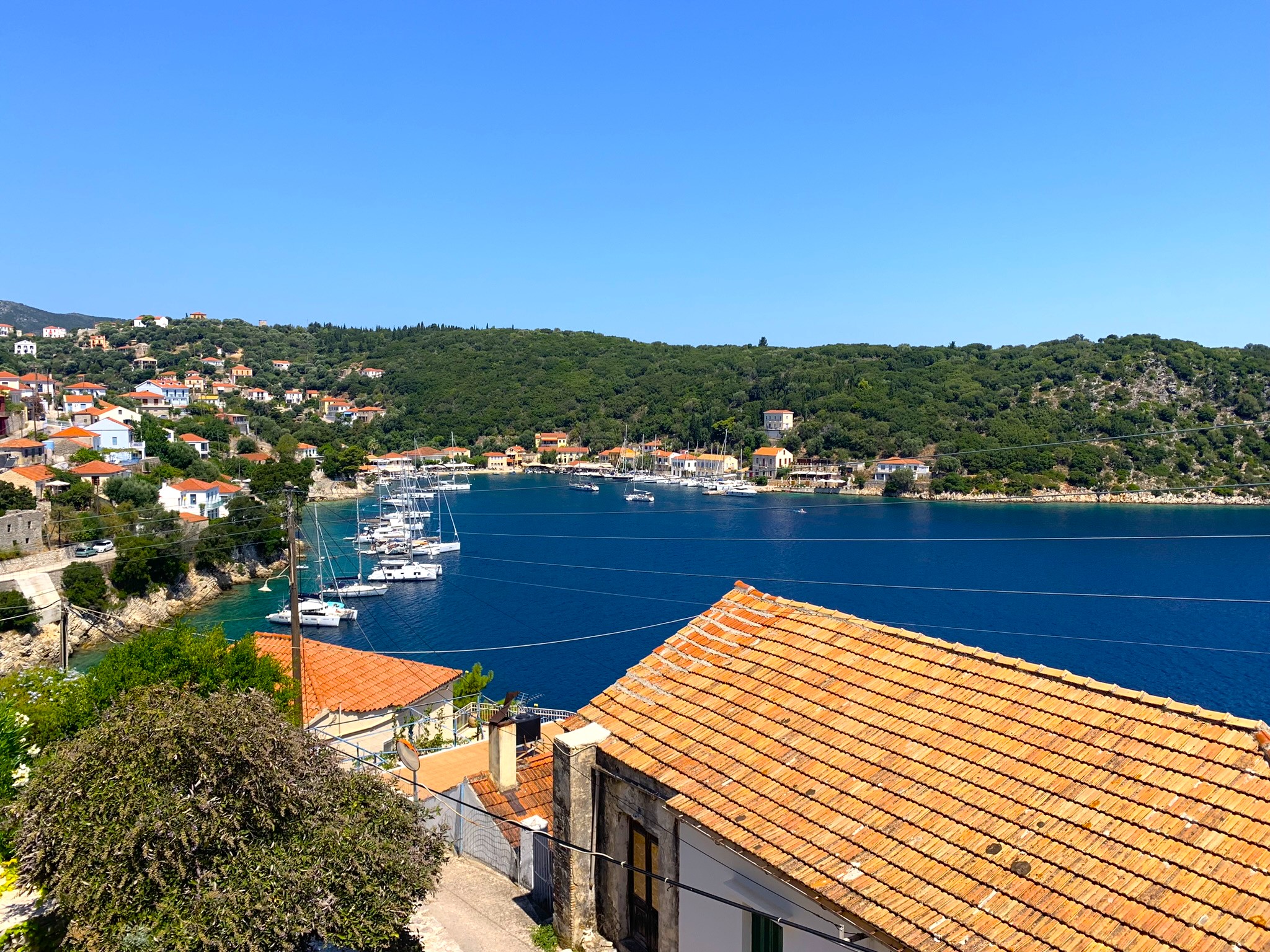 Views from house for sale on Ithaca Greece, Kioni