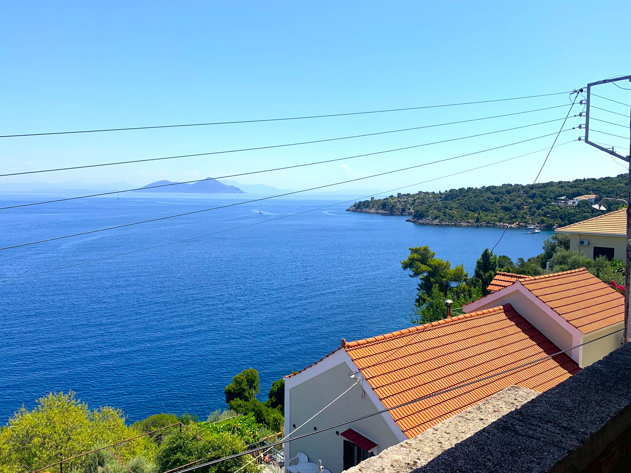 Views from house for sale on Ithaca Greece, Kioni
