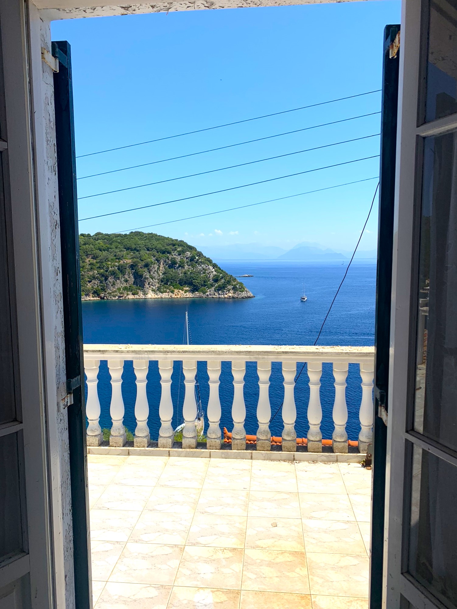 Views from house for sale on Ithaca Greece, Kioni